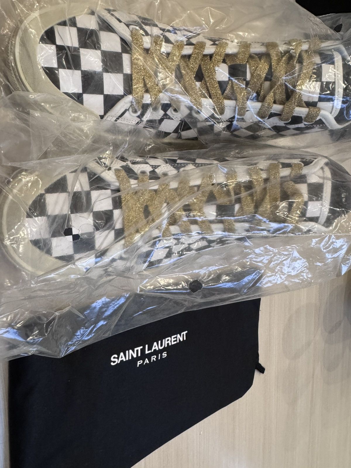 Saint Laurent Paris Saint Laurent Paris SS16 Checkerboard High Top Sneaker Size US 10 / EU 43 - 1 Thumbnail