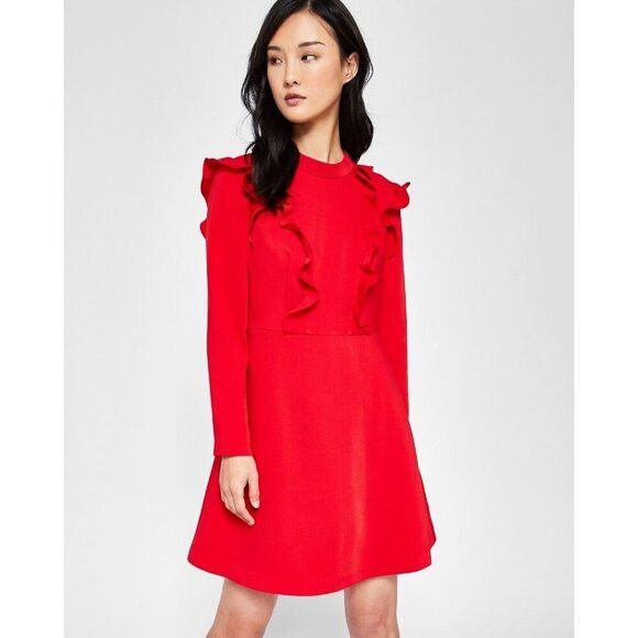 Ted Baker BNWT Ted Baker London Fashal Ruffle Long Sleeve Dress Grailed