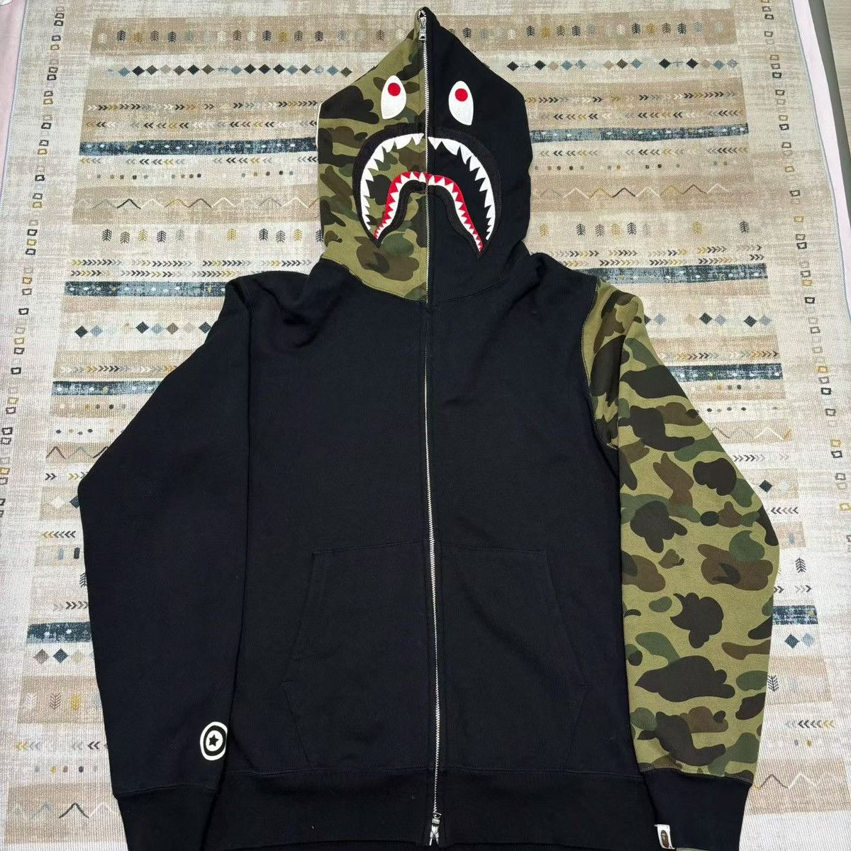 Bape 1ST CAMO SHARK FULL ZIP HOODIE Size US XL / EU 56 / 4 - 1 Thumbnail