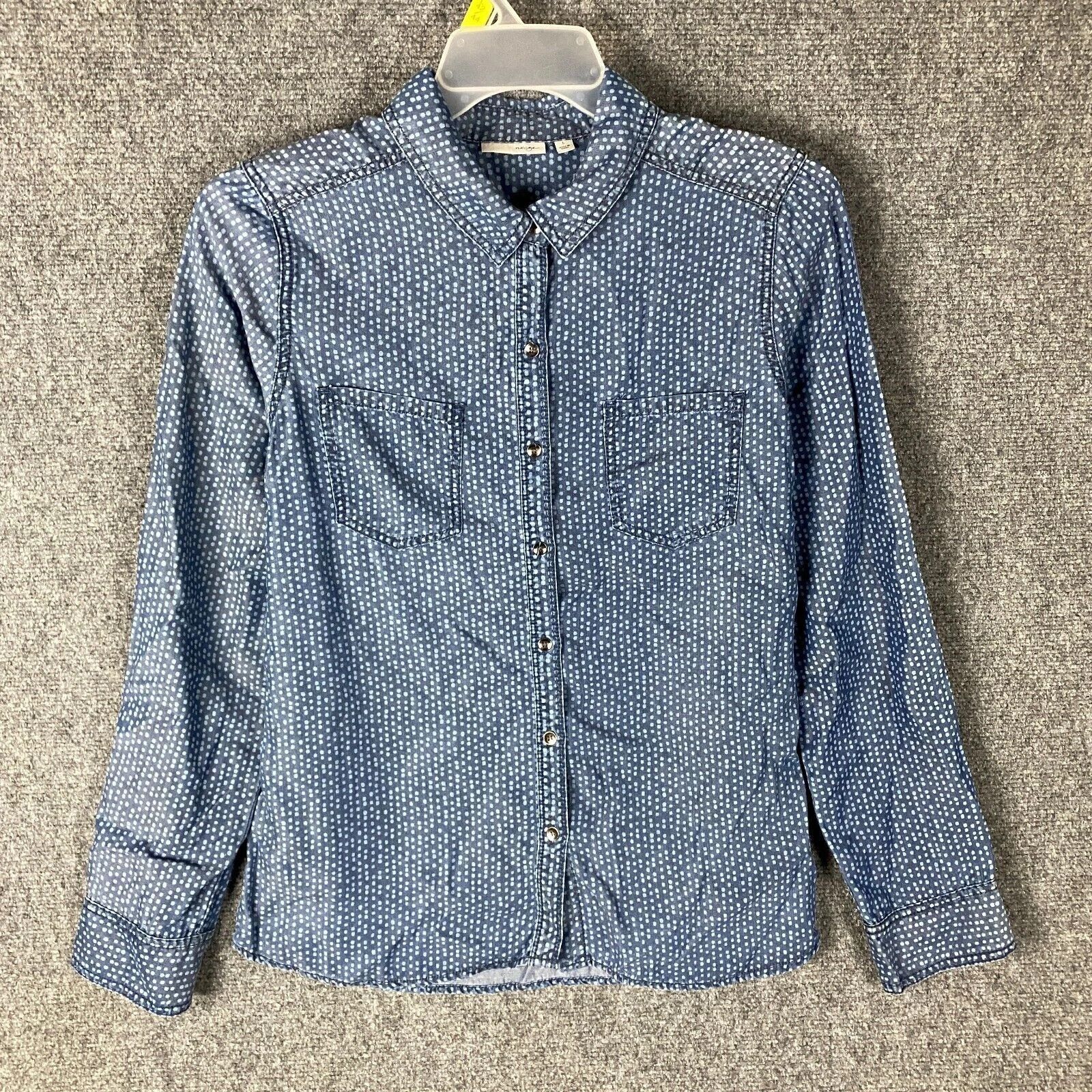 Other Halogen Button Up Top Women's Large Long Sleeve Polka Dots L Size L / US 10 / IT 46 - 1 Thumbnail
