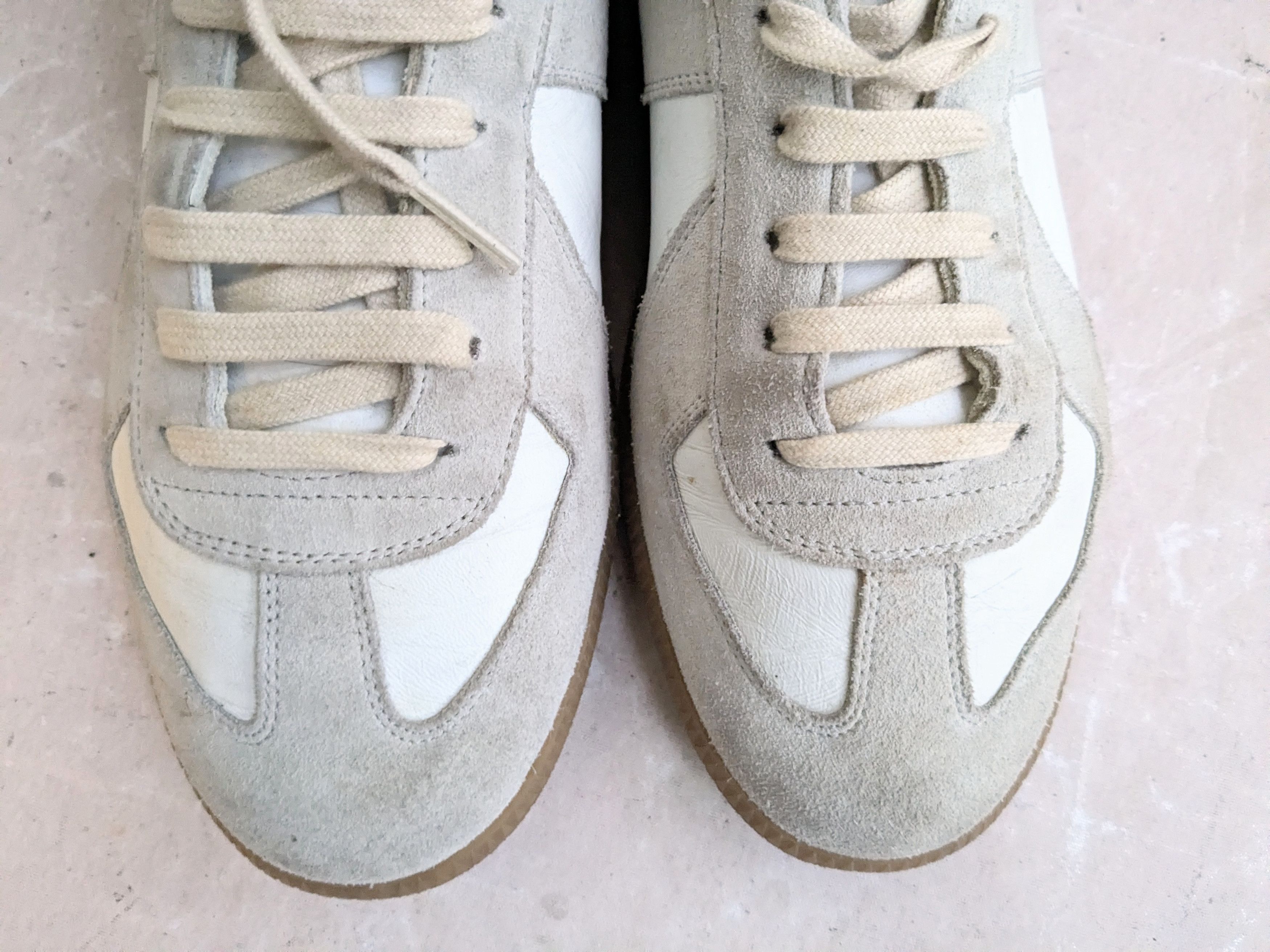 Maison Margiela Maison Margiela Replica GAT White Gray 11 44 High Tops Size US 11 / EU 44 - 3 Thumbnail