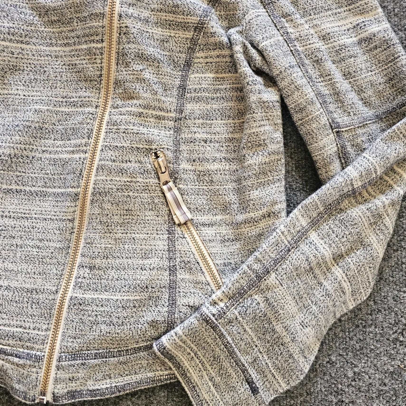 Anthropologie Anthropologie Jacket Womens Large Gray Motorcycle Full Zip Long Sleeve Stretch Size L / US 10 / IT 46 - 4 Thumbnail