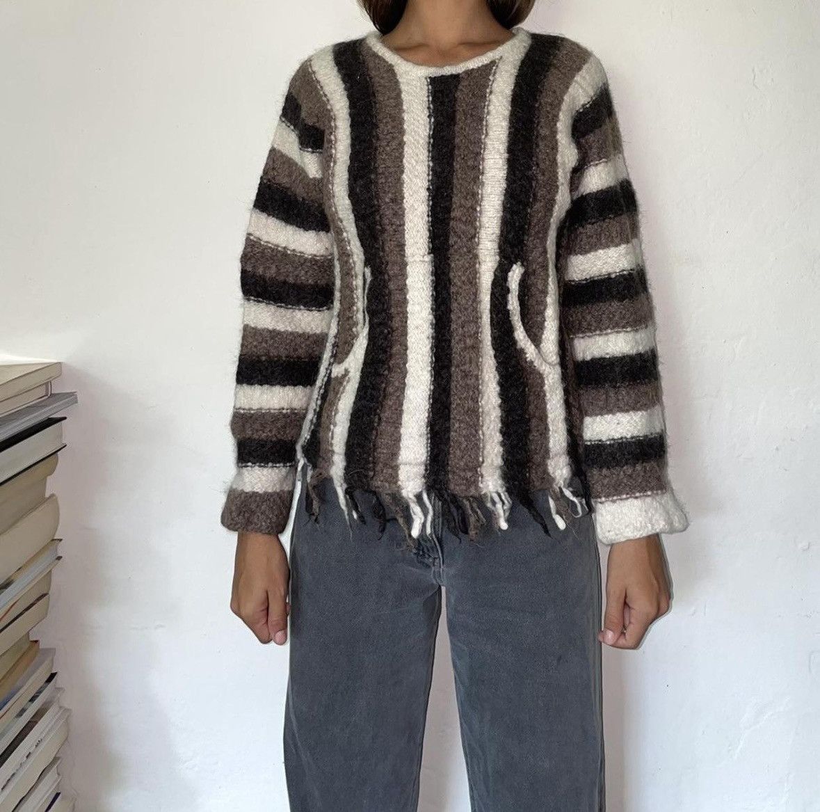 Other Raquel Allegra Striped Wool Pullover Size XS / US 0-2 / IT 36-38 - 2 Thumbnail