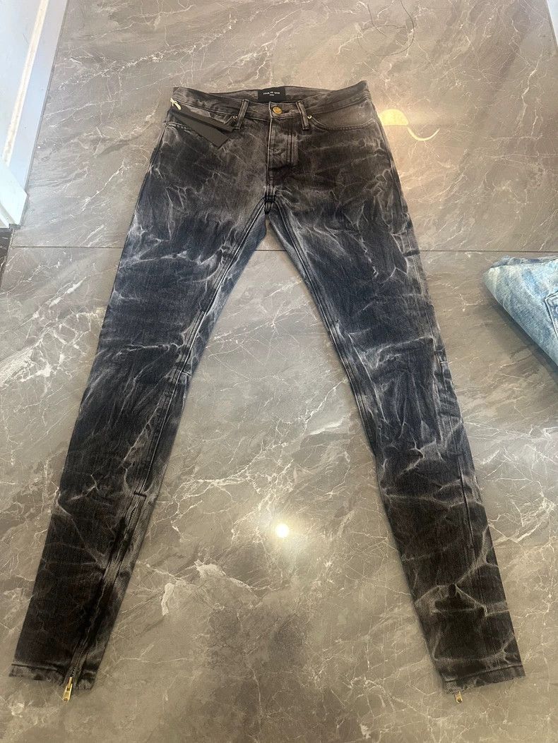 Fear of God Fear of God Black water corrugated jeans Size US 29 - 1 Thumbnail