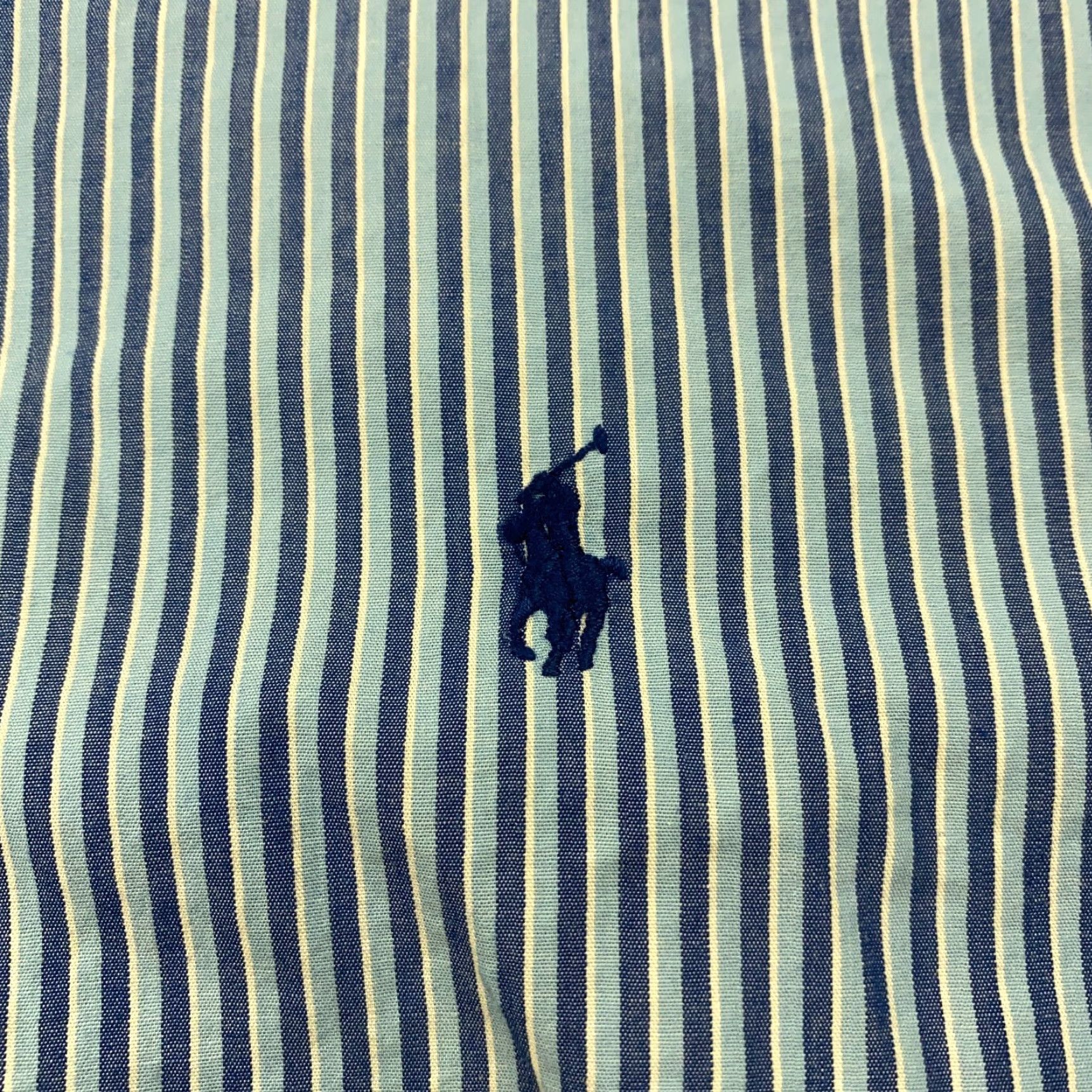 Polo Ralph Lauren VTG Polo Ralph Lauren Alcott Shirt Mens 16.5 Blue Striped Pony 90s Polo Ralph Lauren Shirt Mens 16.5 Blue Striped Pony 90s Size US L / EU 52-54 / 3 - 2 Thumbnail