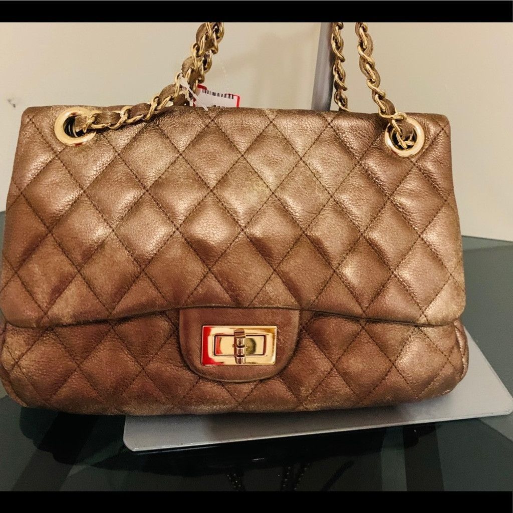 Vintage TOTO Italian quilted bronze leather purse Size ONE SIZE - 2 Thumbnail