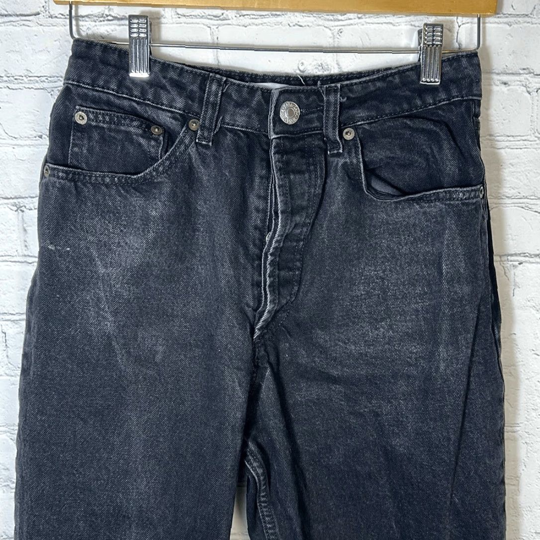 Zara ZARA Jeans Women High Rise Buttonfly Straight Black Size 6 Women’s Size 6 Black Straight Jeans Size 28" / US 6 / IT 42 - 2 Thumbnail