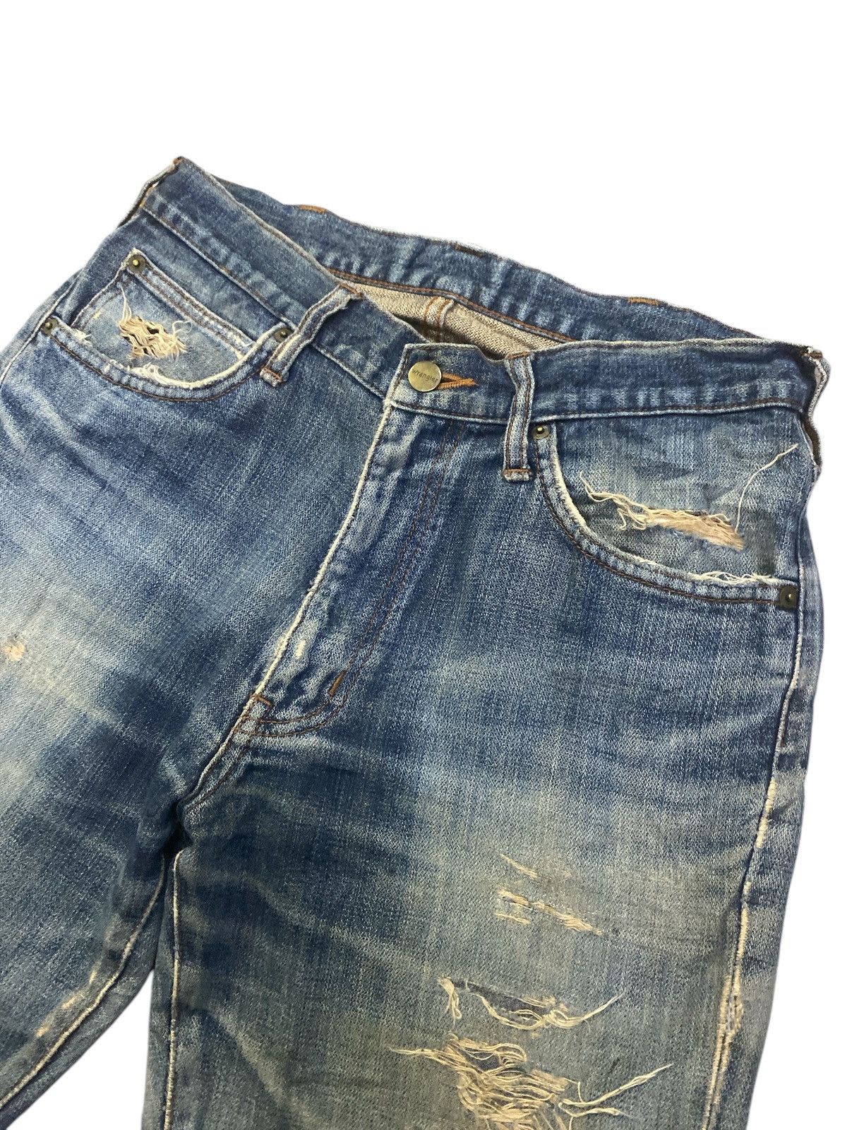 Vintage × Wrangler Wrangler Distressed Flared Denim Size US 31 - 7 Thumbnail