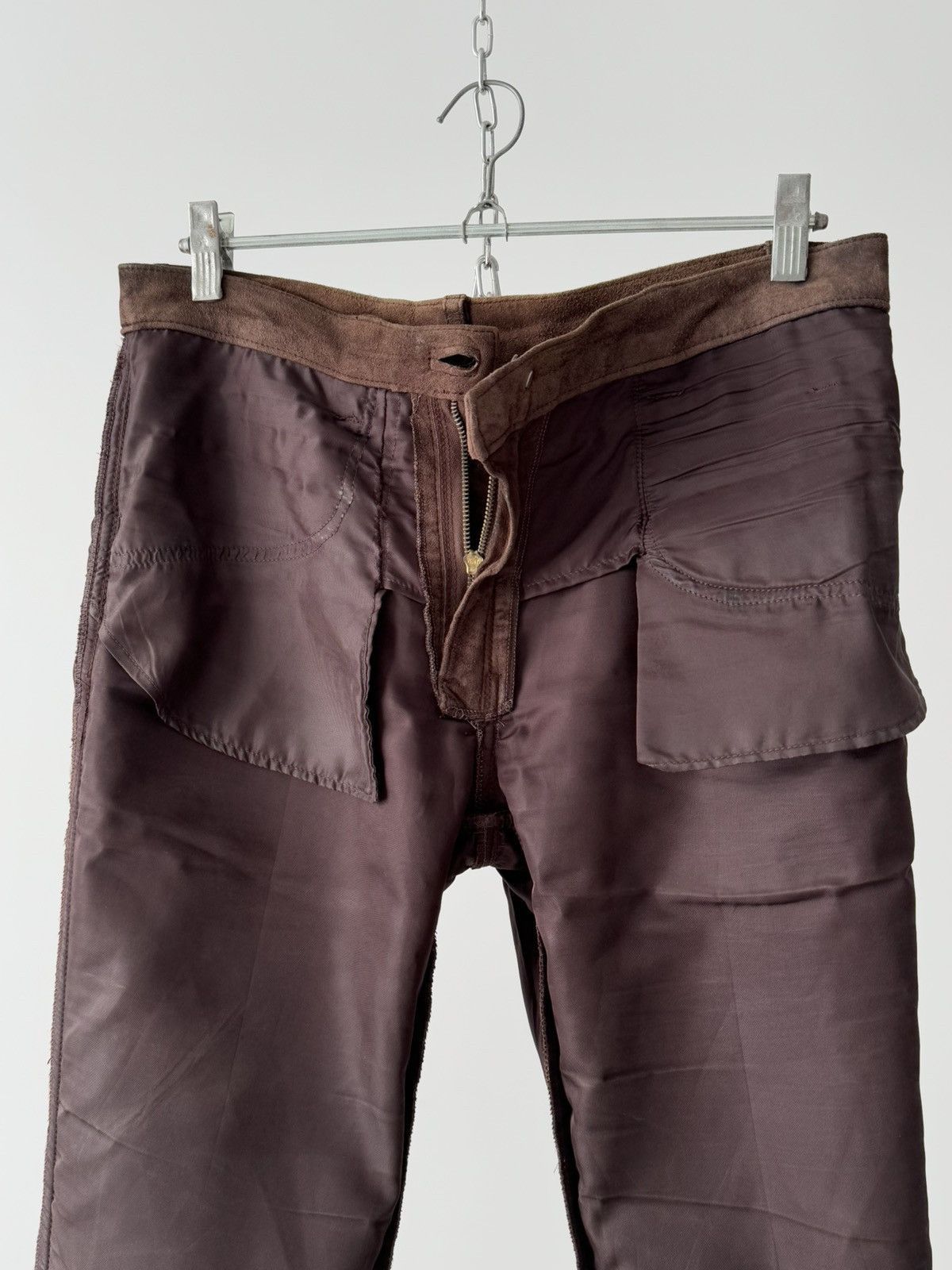 Leather × Levi's × Vintage 1970s Vintage Levi’s Cowboy Cowhide Suede Brown Pants Size US 32 / EU 48 - 8 Thumbnail