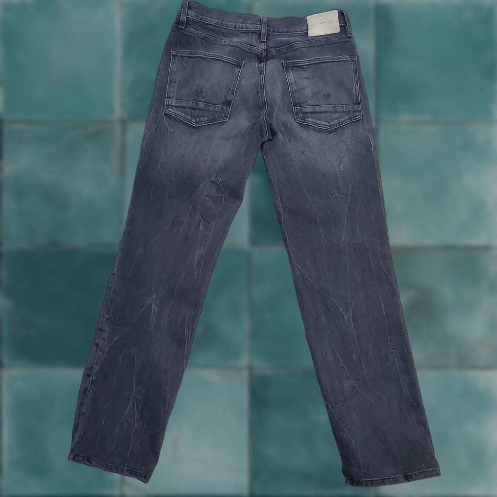 Hudson VINTAGE Hudson Jeans Men 32 Black Reese Onyx Button Fly Straight Leg Denim 32x29 Size US 32 / EU 48 - 1 Thumbnail