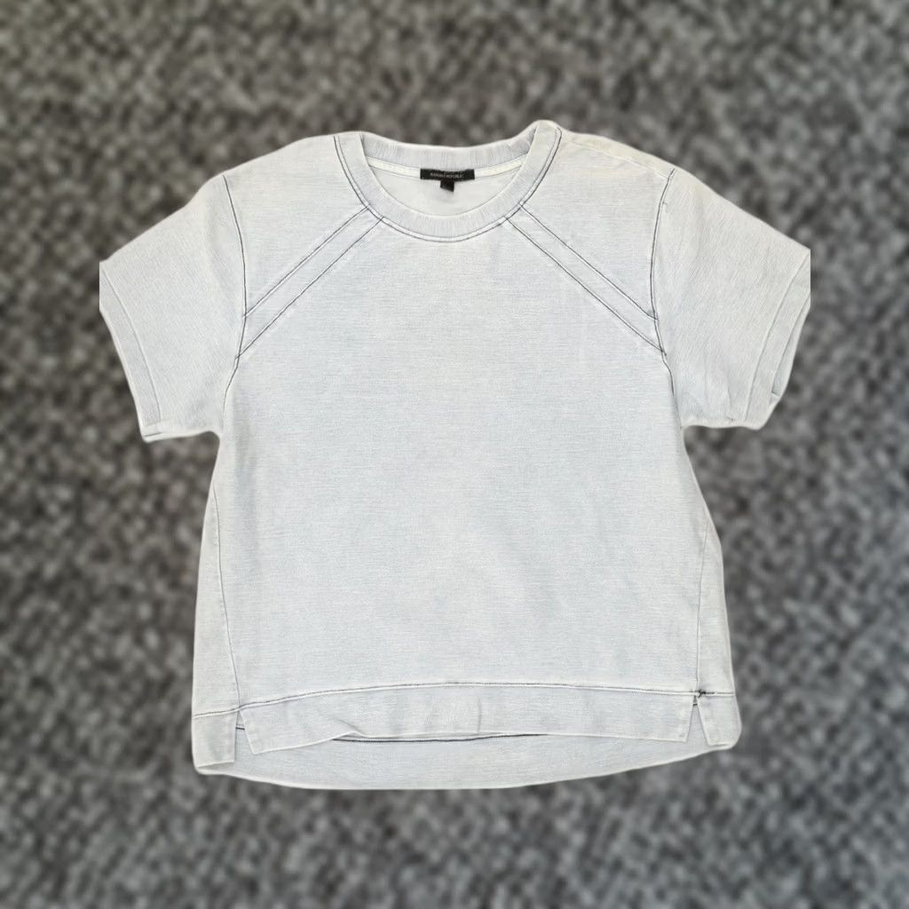 Banana Republic BANANA REPUBLIC Womens T-Shirt Top Large Grey Cotton L Size L / US 10 / IT 46 - 1 Thumbnail