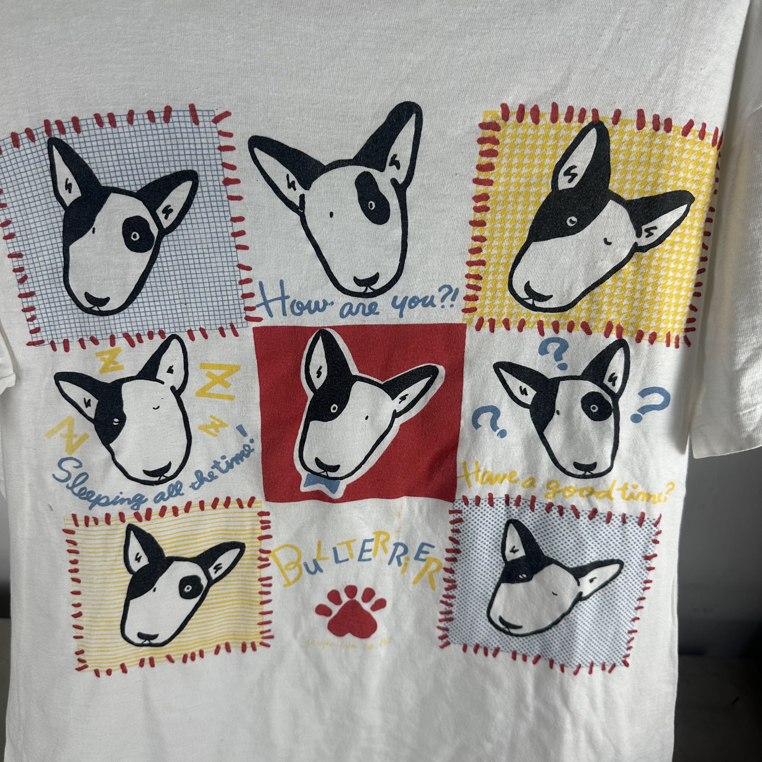 Vintage Vintage 90s Bull Terrier Cute Dog Artwork T-shirt Size US XL / EU 56 / 4 - 2 Thumbnail