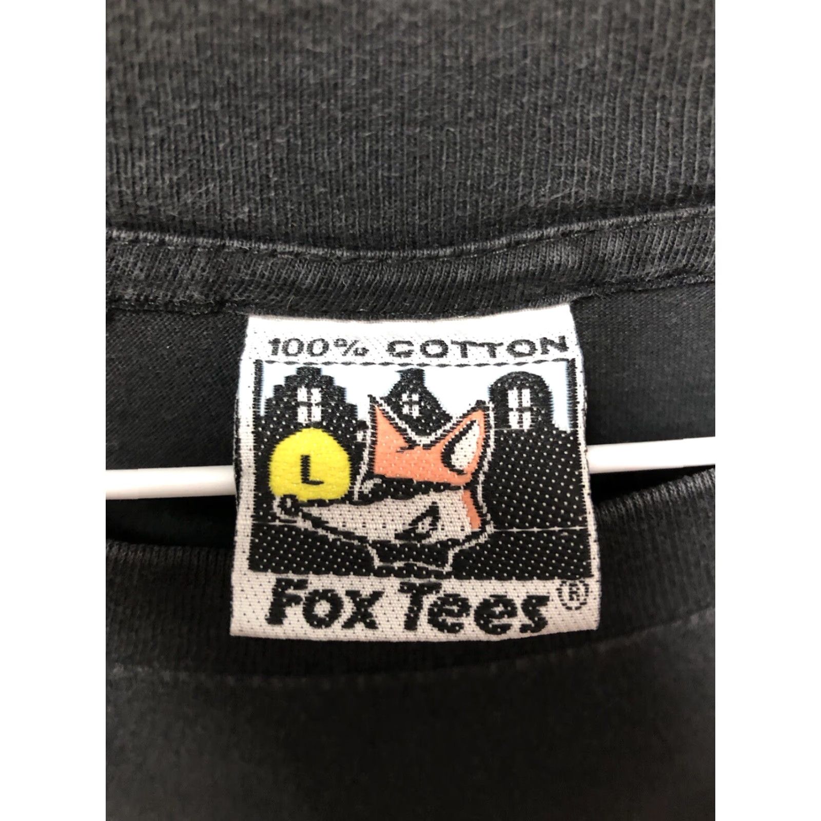 Vintage VINTAGE 90s Cannabis Leaf Fox T-Shirt Amsterdam Black Cotton Large Mens Fox 90s Tee Shirt Hemp? Size US L / EU 52-54 / 3 - 3 Thumbnail