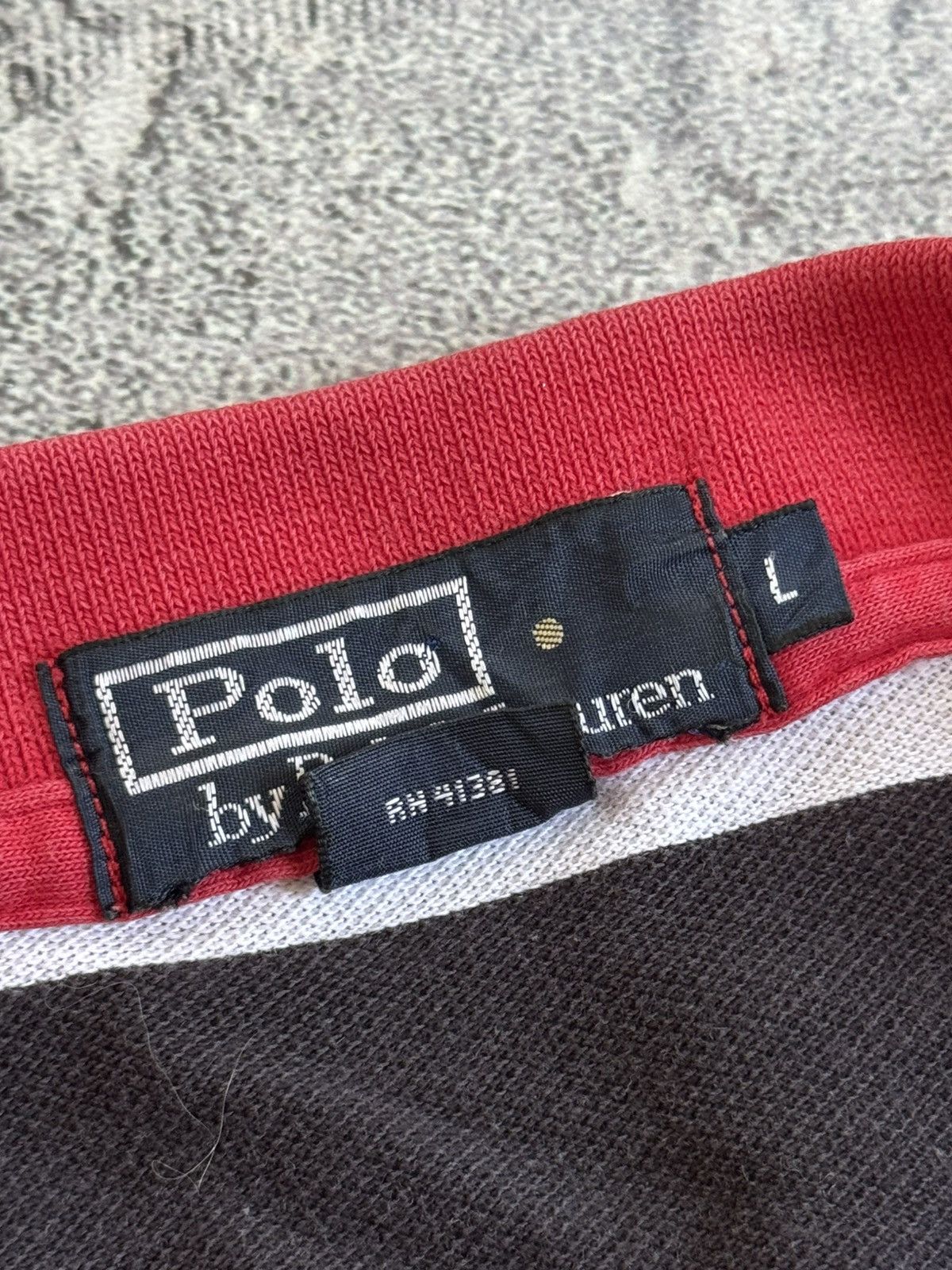 Polo Ralph Lauren × Vintage Polo Ralph Lauren L striped rugby polo long sleeve tee shirt Size US L / EU 52-54 / 3 - 11 Thumbnail