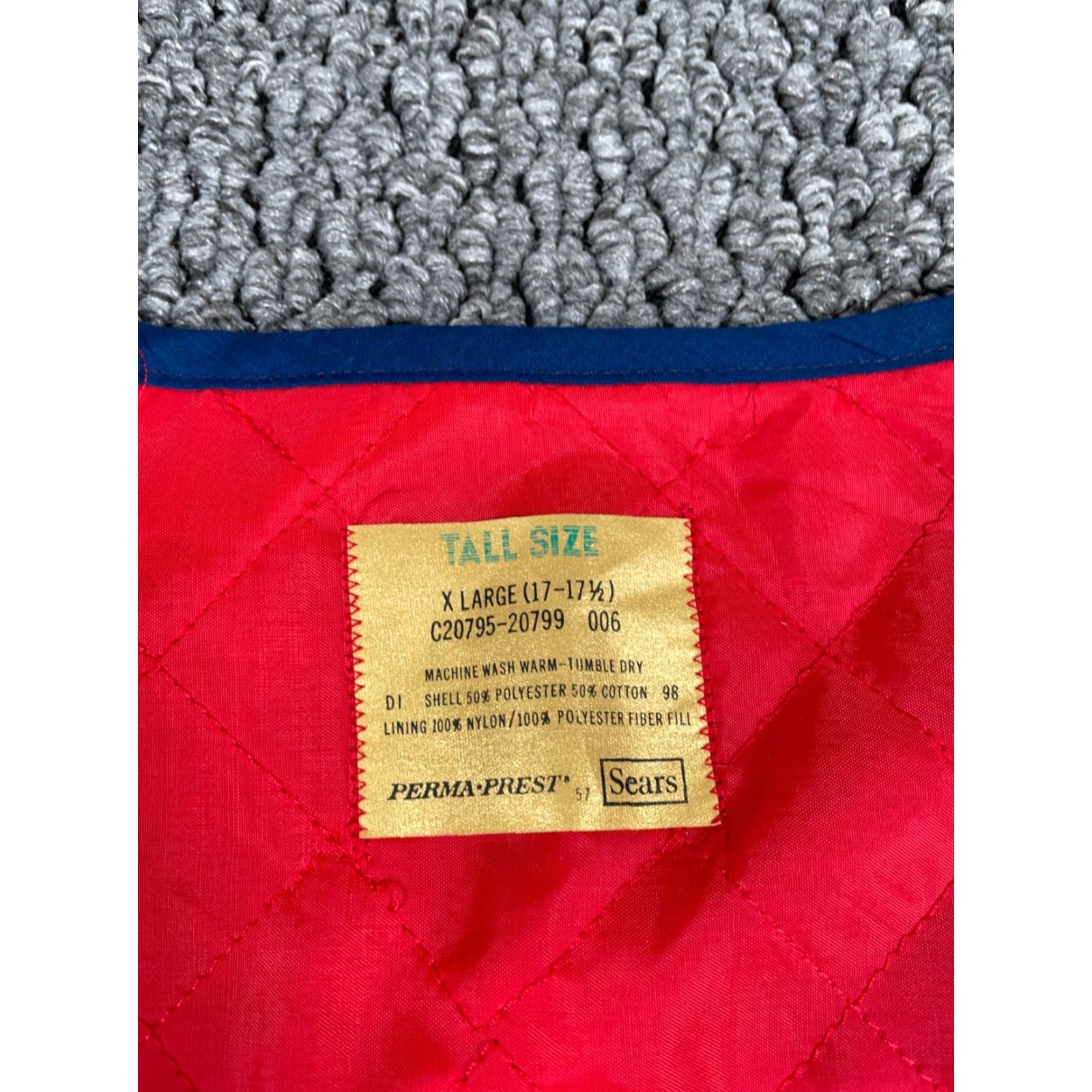 Sears VINTAGE VTG 80s Sears Flannel Vest Adult XL Tall Red Tartan Plaid Quilted Snap Button Size US XL / EU 56 / 4 - 3 Thumbnail