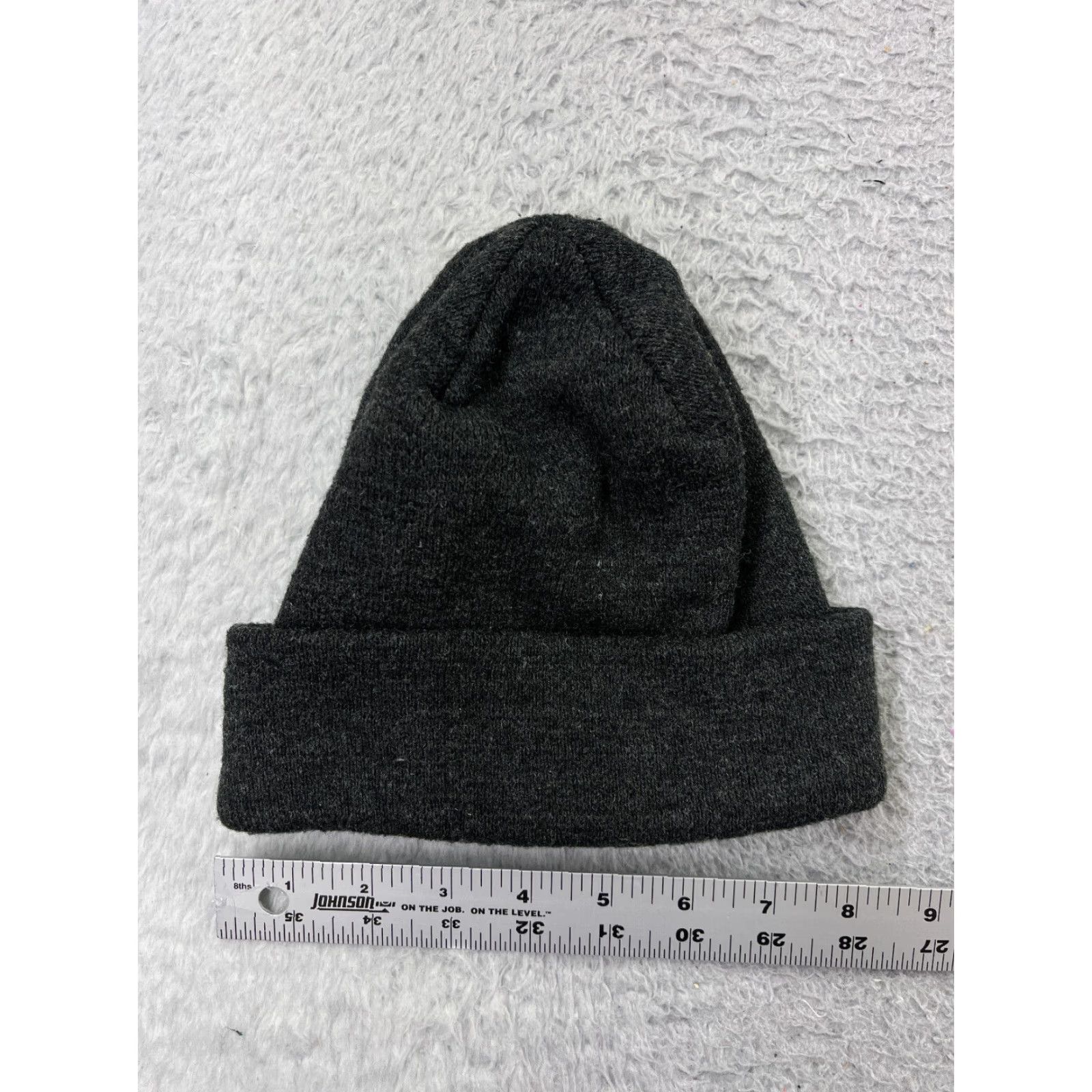 Vintage VINTAGE Beanie Toque Adult One Size Dark Heather Gray Knit Acrylic Snow Ski Winter Hat Unbranded Unisex Adults One Size Gray 90s Ski Theme Mens Womens Size ONE SIZE - 2 Thumbnail
