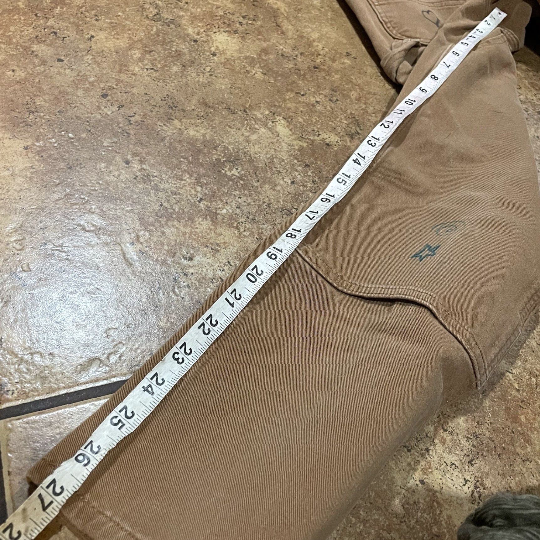 Carhartt VINTAGE Carhartt Pants Carpenter Double Knee Tan 34 x 27 Women 14 Mens Beige USA 100% Cotton Workspace Workwear Size 24" / US 00 / IT 34 - 5 Thumbnail