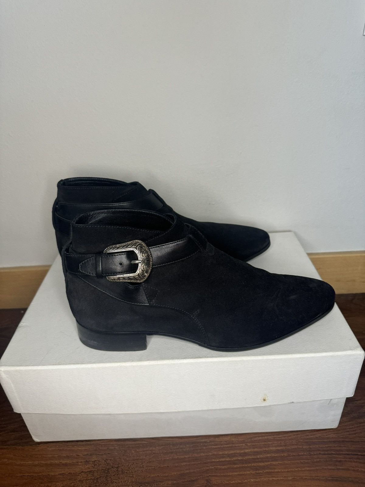 Black Suede Jodhpur with western buckle