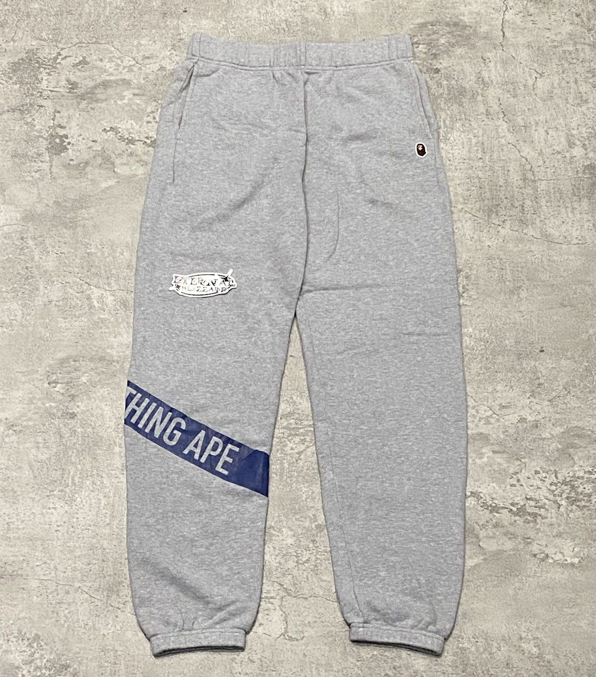 Bape Bape Spellout One Point Gray Joggers Size 27" / US 4 / IT 40 - 1 Thumbnail