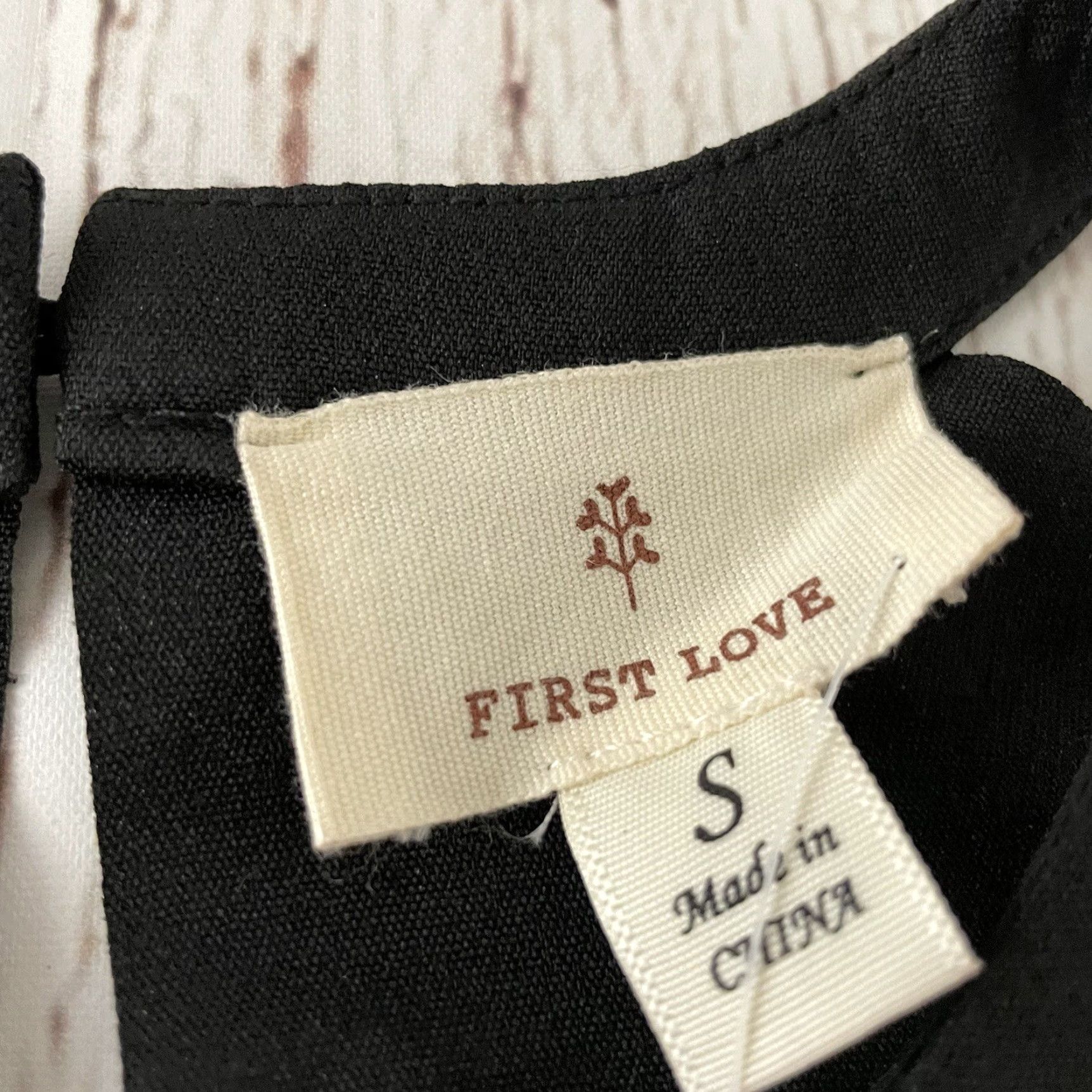 Vintage First Love Short Dress Women's Small Solid Black Scallop A-Line Size 28" / US 6 / IT 42 - 2 Thumbnail