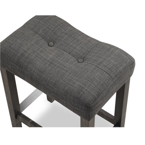Designer × Homemade Sora Button Tufted Counter Height Saddle Stool, Set of 2, Gr Size US L / EU 52-54 / 3 - 3 Thumbnail
