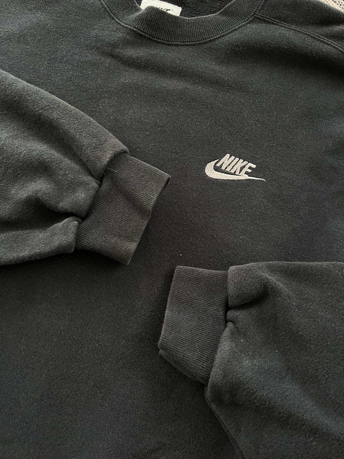 Nike 90s Vintage Nike Faded Black Boxy Fit sk8 blank Sweatshirt Size US L / EU 52-54 / 3 - 9 Thumbnail