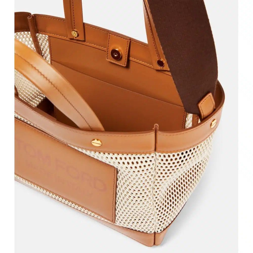 Tom Ford o1sndg1224 L1494 Size: OS / Small Logo Patch Tote Bag Size ONE SIZE - 3 Thumbnail