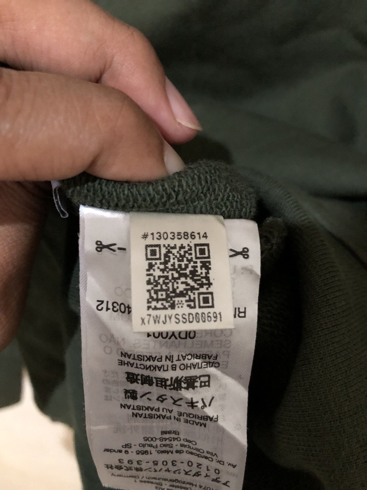 Japanese Brand × Y-3 × Yohji Yamamoto Yohji Yamamoto Y-3 Green Crewneck Sweatshirt Size US XL / EU 56 / 4 - 7 Thumbnail