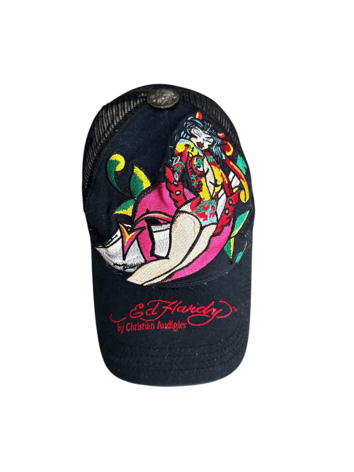Christian Audigier × Ed Hardy ED HARDY X CHRISTIAN AUDIGIERA EMBROIDERED TRUCKER CAP Size ONE SIZE - 1 Thumbnail