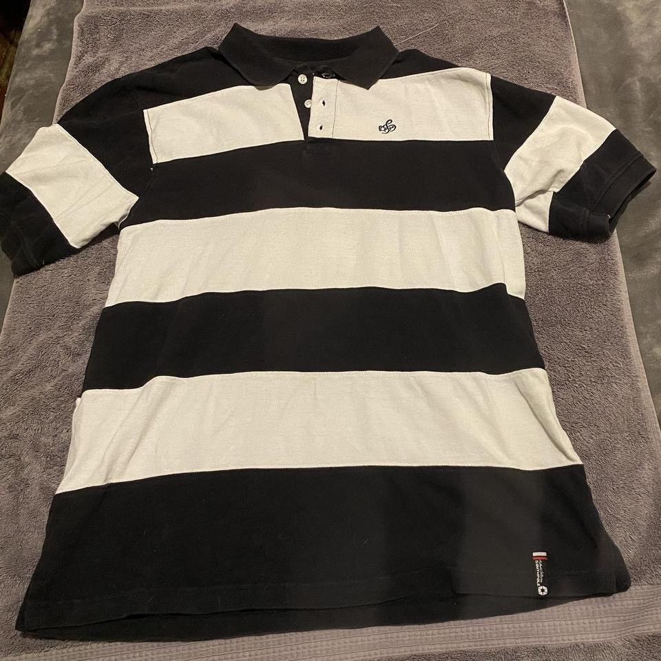 Southpole Southpole black/white striped polo shirt Size US XL / EU 56 / 4 - 1 Thumbnail