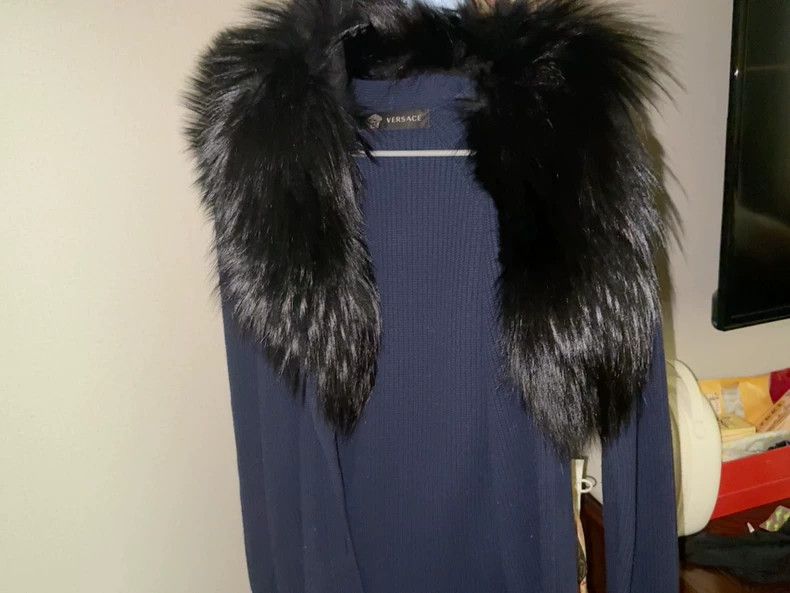 Other Versace A long sweater with a fur collar Size L / US 10 / IT 46 - 3 Thumbnail