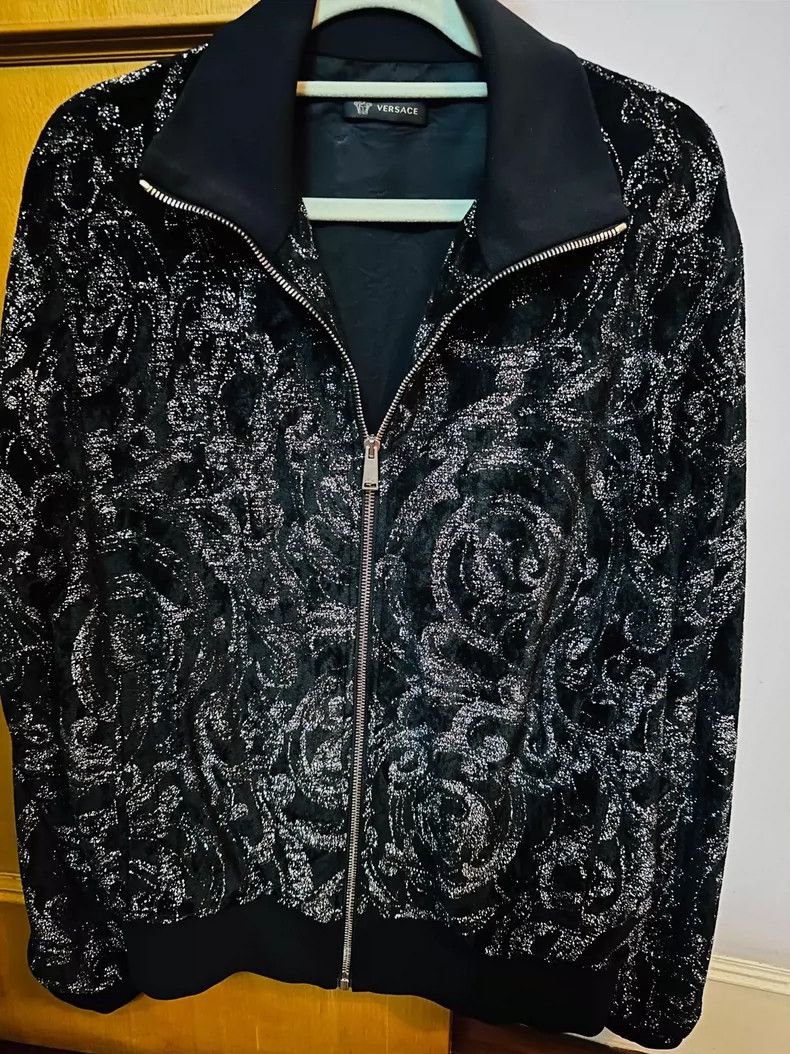 Versace Versace Velvet silver silk jacket Size US M / EU 48-50 / 2 - 1 Thumbnail