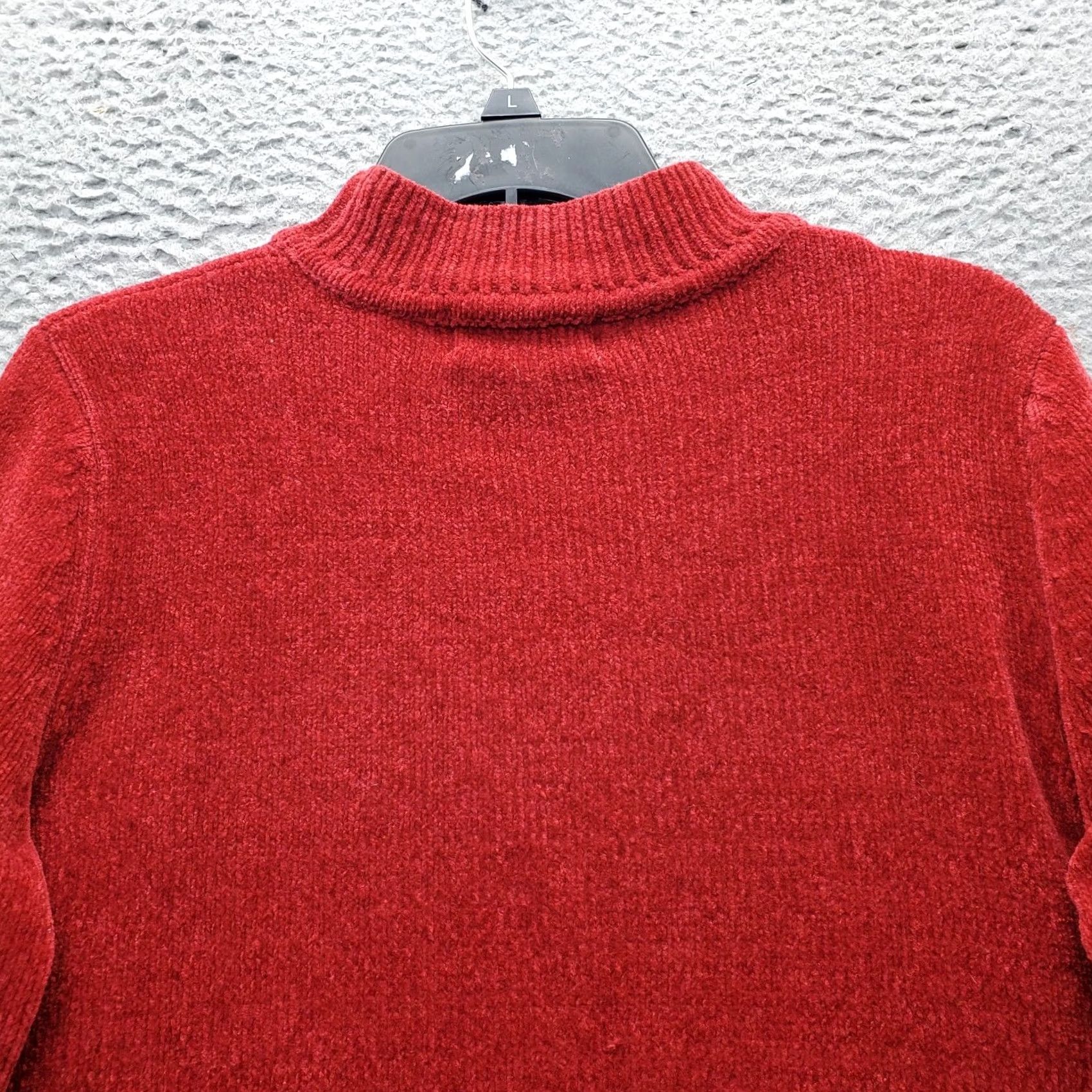 Vintage Alfred Dunner Sweater Womens Size PM Red Cable Knit Long Sleeve Mock Neck Pullover, Petite, Knit, 100% Acrylic, Regular Fit Size M / US 6-8 / IT 42-44 - 7 Thumbnail