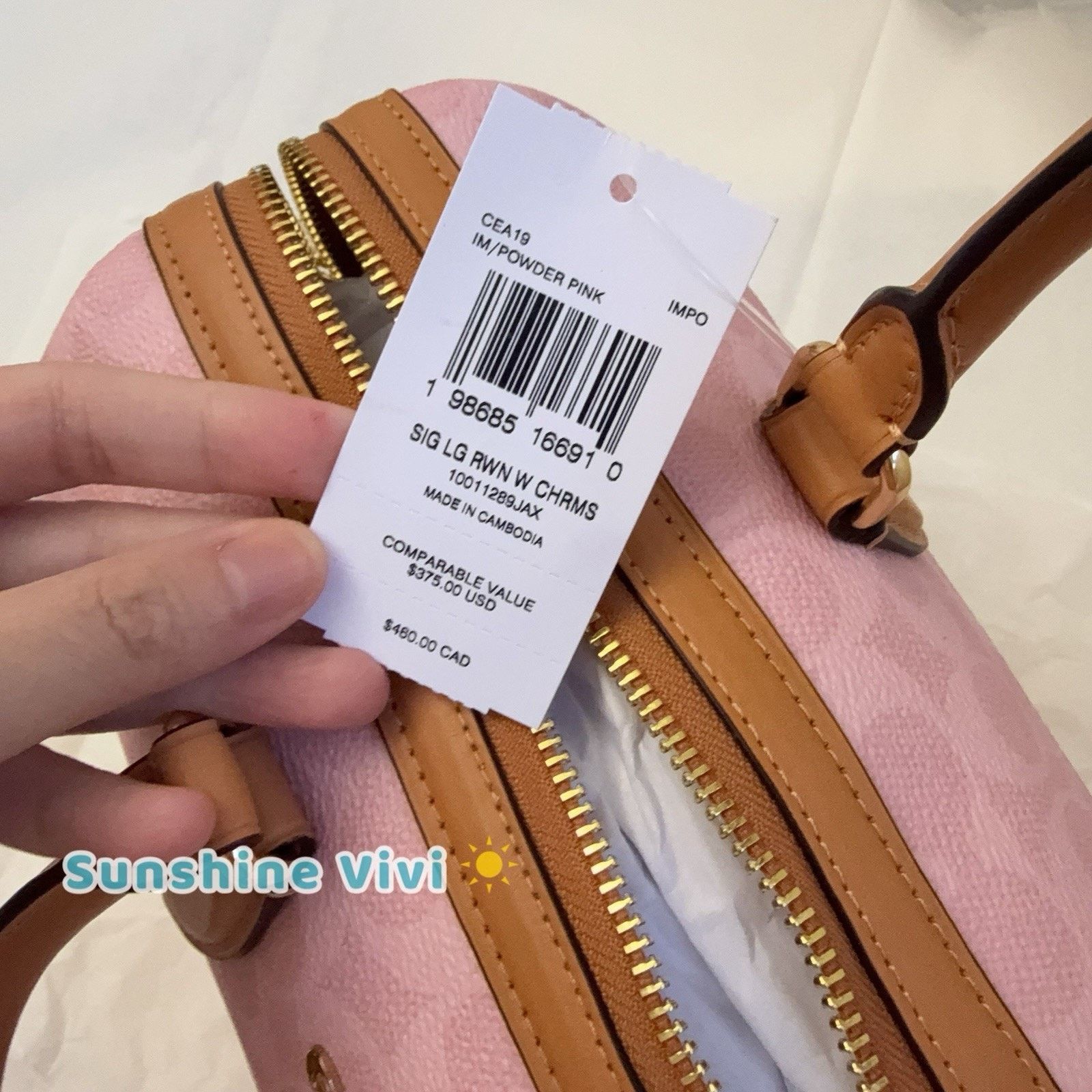 Coach NWT Coach CEA19 Large Rowan Satchel Bag Charms Powder pink Size ONE SIZE - 8 Thumbnail