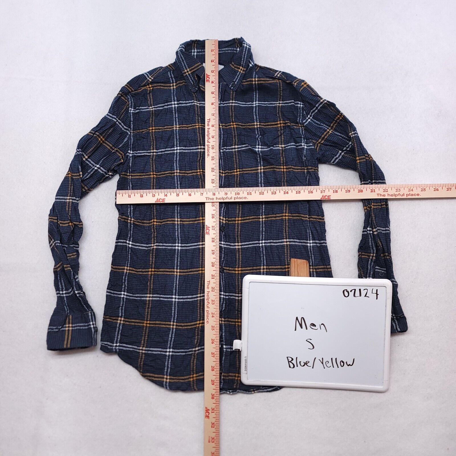 Croft & Barrow Croft & Barrow Windowpane Flannel Shirt Mens Size Small Blue Size US S / EU 44-46 / 1 - 6 Thumbnail