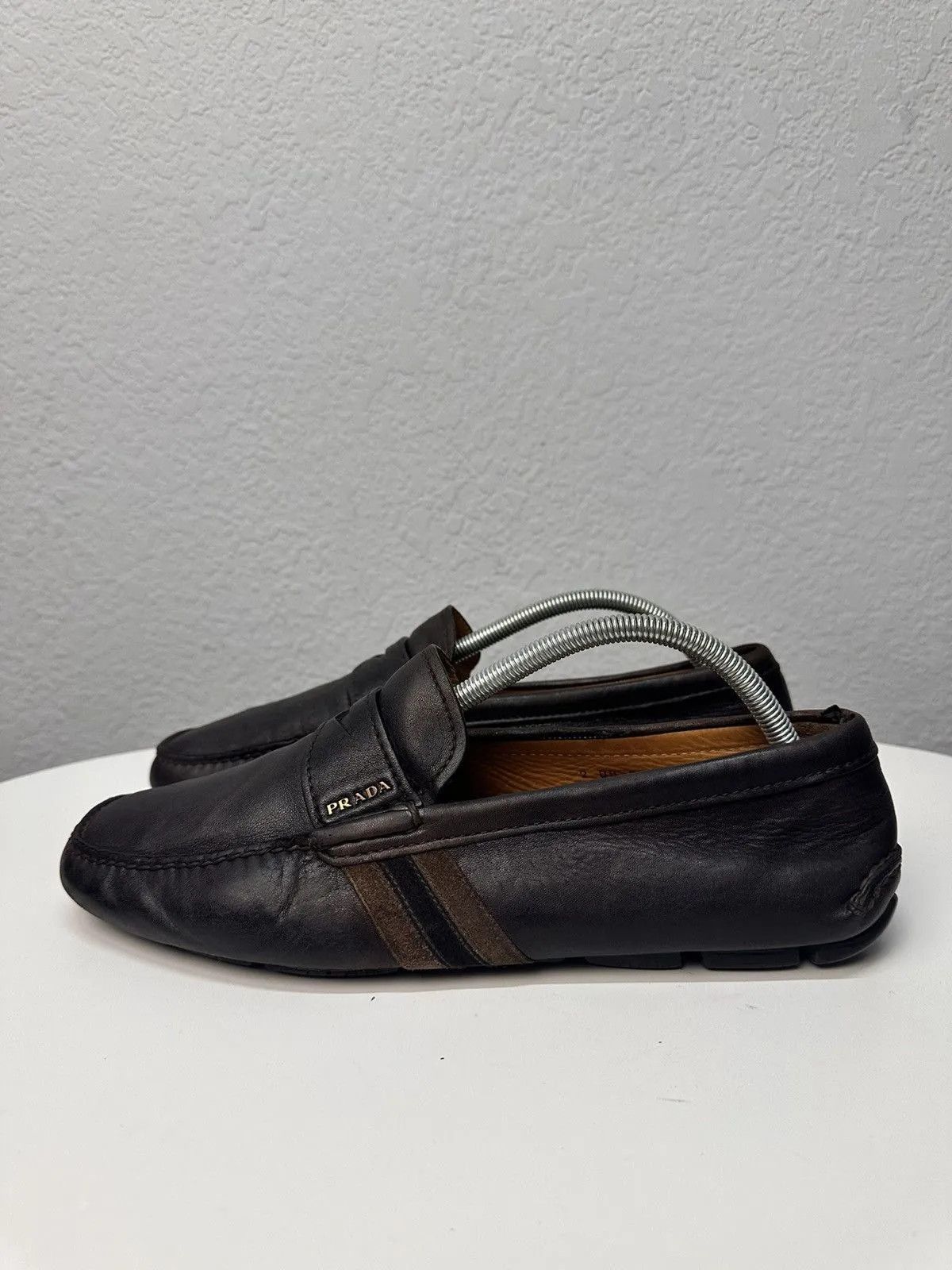 Vintage Prada Shoes Brown Leather Vintage Design luisvuitton Style Size US 9.5 / EU 42-43 - 3 Thumbnail