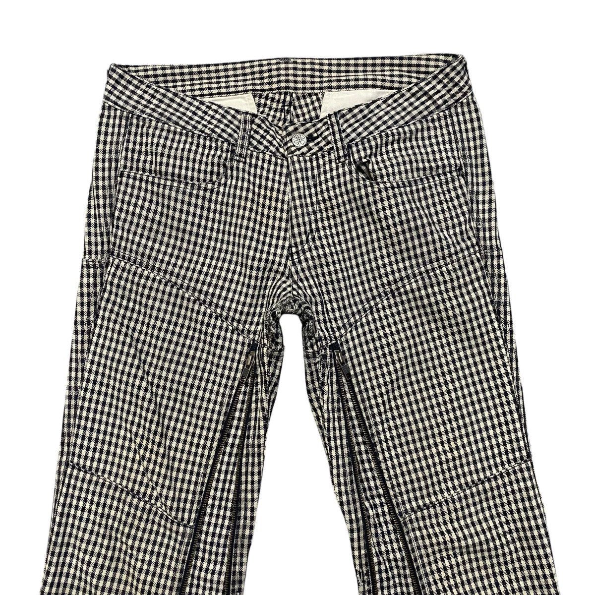Hysteric Glamour OZONE ROCKS Checked Flare Pants Long zipper Size US 30 / EU 46 - 4 Thumbnail