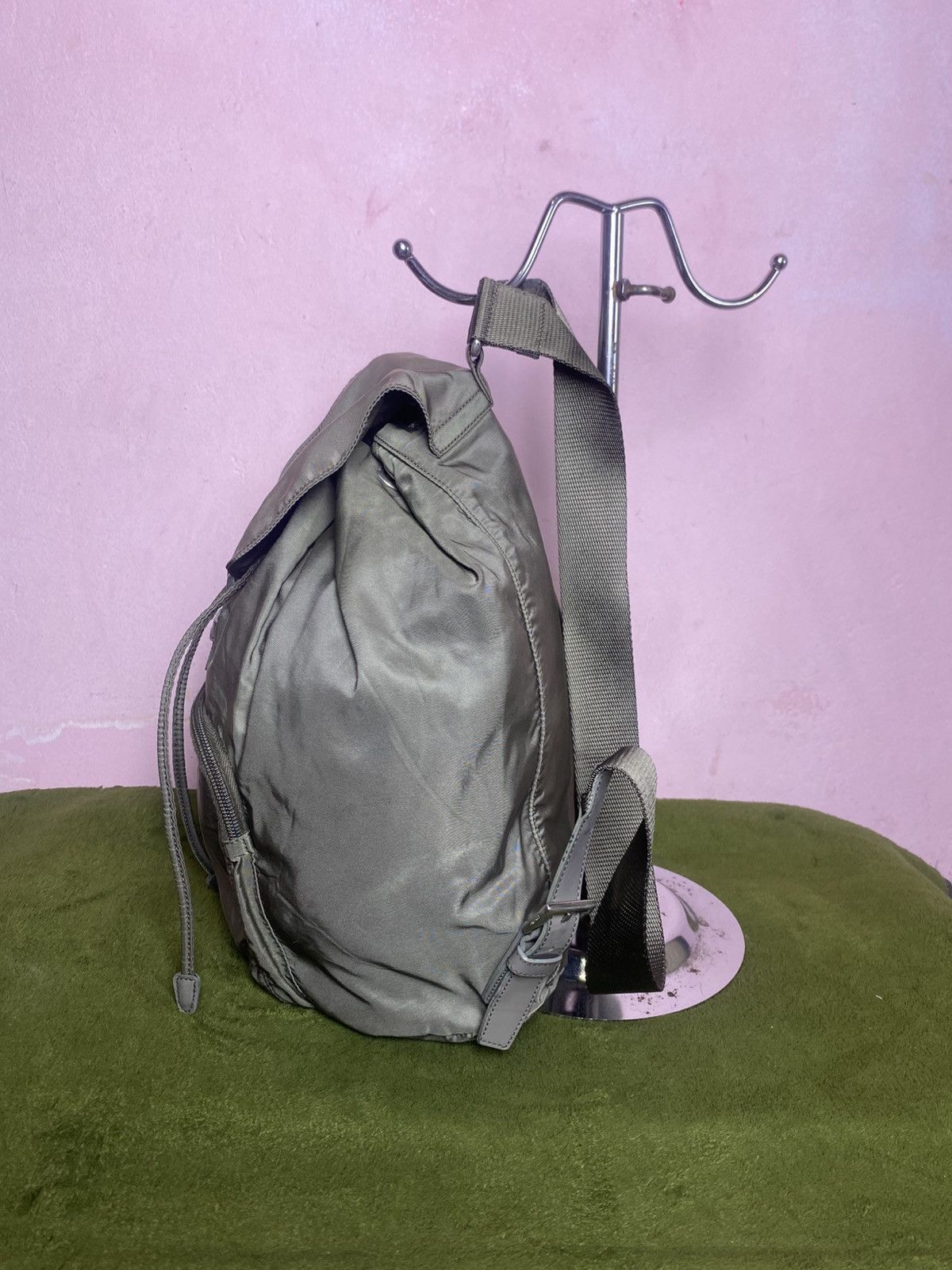 Prada Prada Tessuto Olive Green Nylon Backpack Size ONE SIZE - 18 Thumbnail
