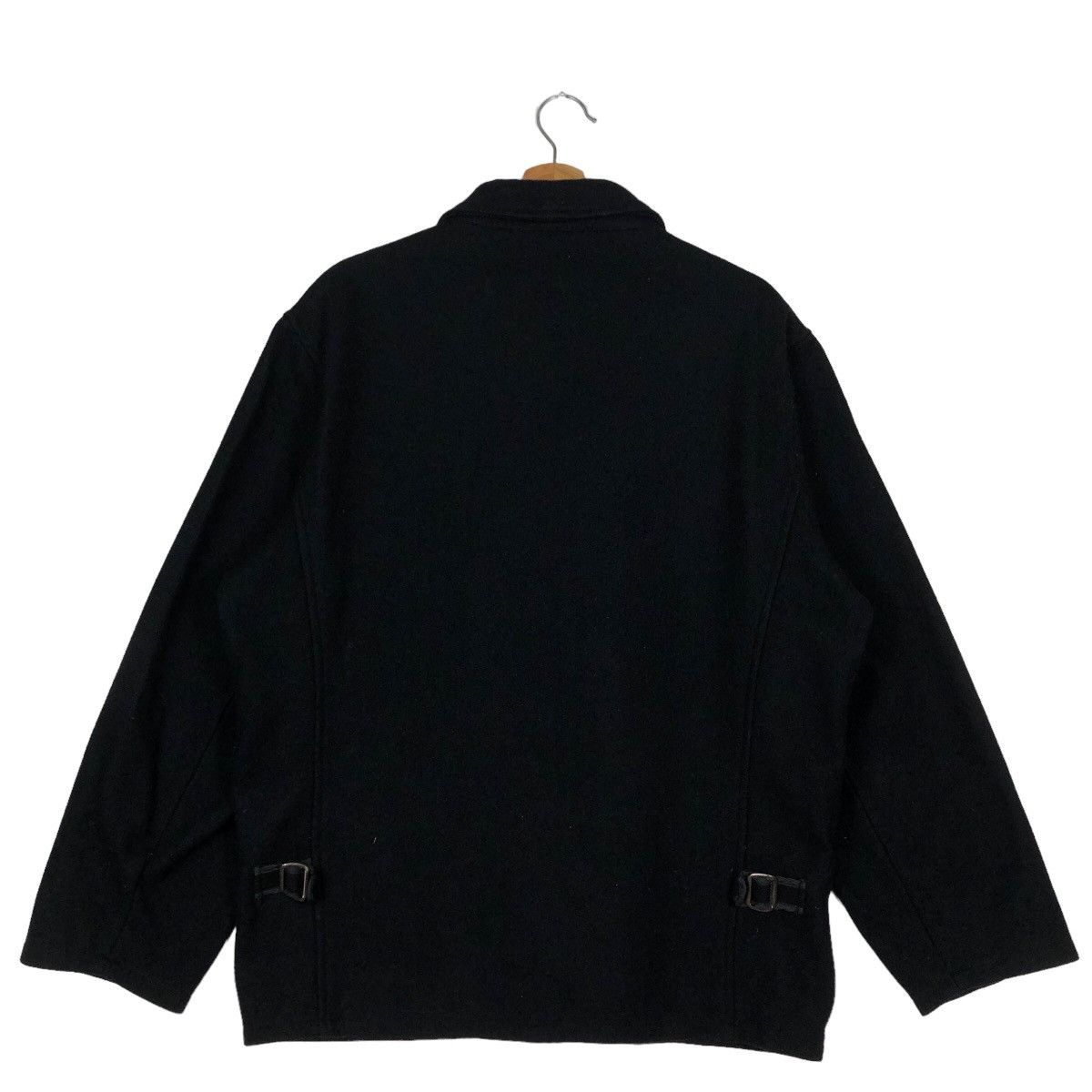 Vintage 🔥Iconic Black - 90’s Biker Wool Jacket Fidelity USA Size US L / EU 52-54 / 3 - 7 Thumbnail