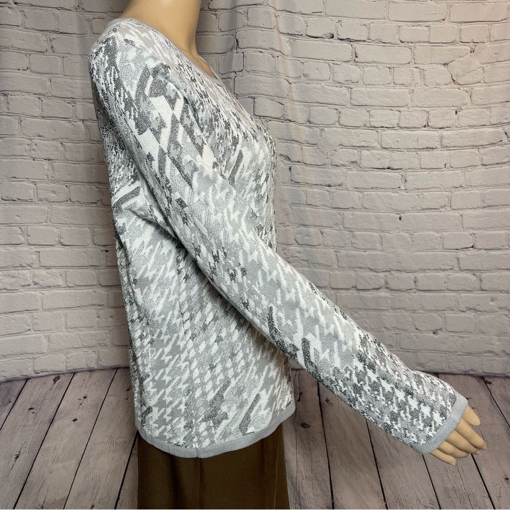 Other NWT New Basler Houndstooth Cotton Viscose Knit Sweater Top Size L / US 10 / IT 46 - 3 Thumbnail