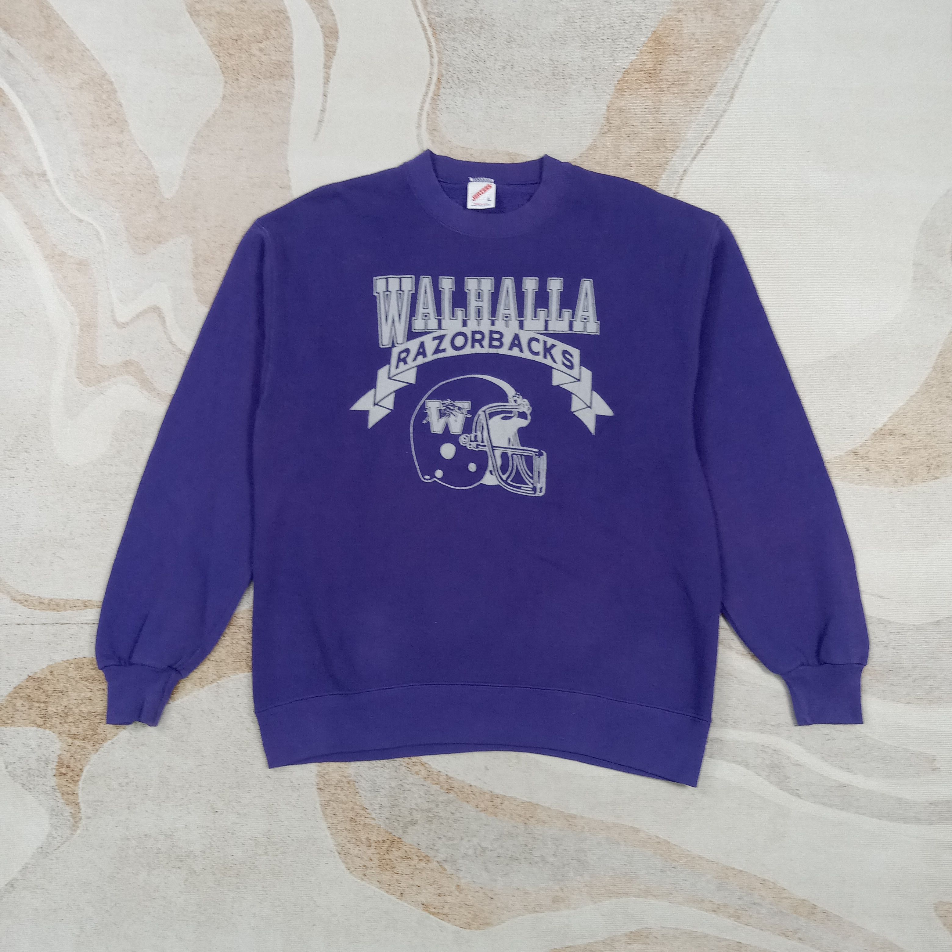Vintage 90s Walhalla Razorbacks American Football Sweatshirt C286N27 Size US M / EU 48-50 / 2 - 1 Thumbnail