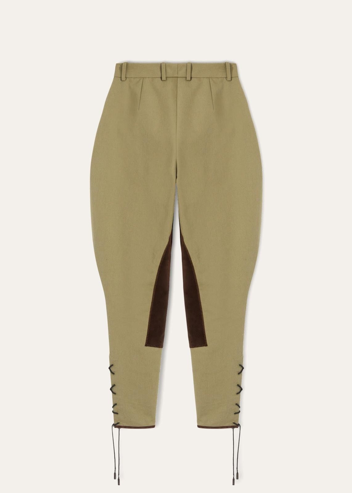 Loro Piana o1srvl11e0125 Ayman Horsey Trouser in Khaki Size 28" / US 6 / IT 42 - 1 Thumbnail