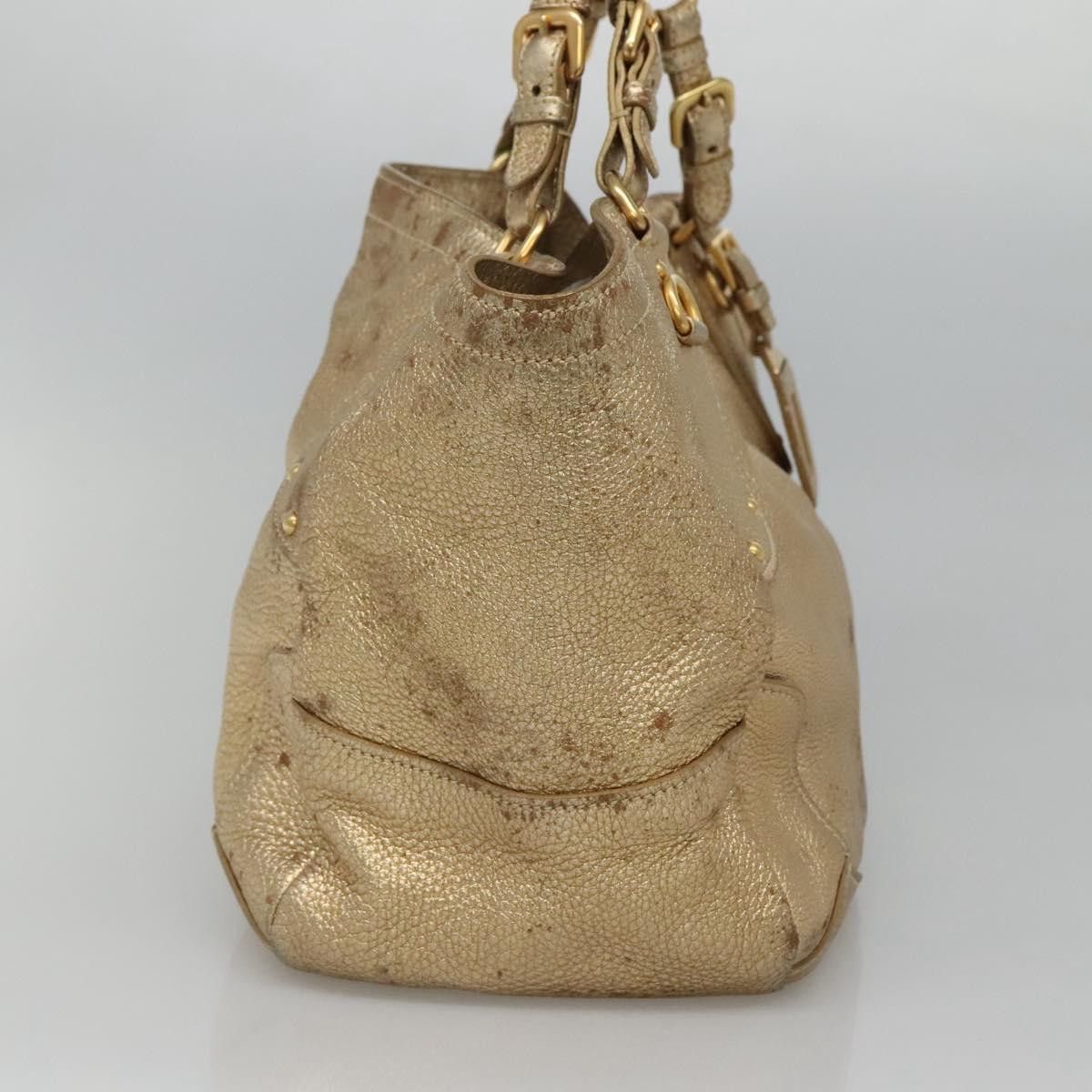 Prada PRADA Tote Bag Leather Gold Tone Size ONE SIZE - 4 Thumbnail