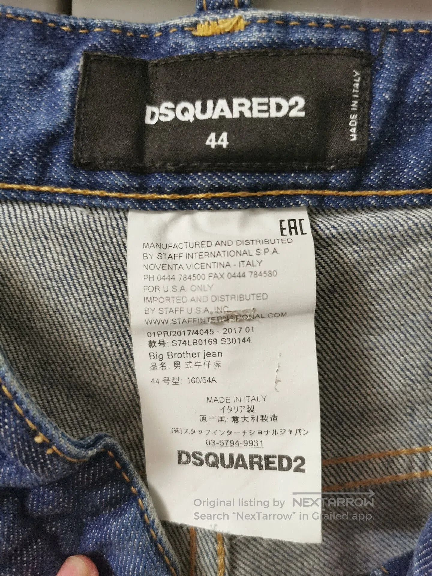 Dsquared2 DSQUARED2 Big Brother Denim Pants. Size US 28 / EU 44 - 3 Thumbnail