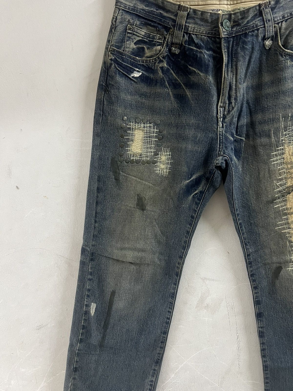 4GSELLER × Japanese Brand BACK FORTH DISTRESSED DENIM PANT Size US 31 - 9 Thumbnail