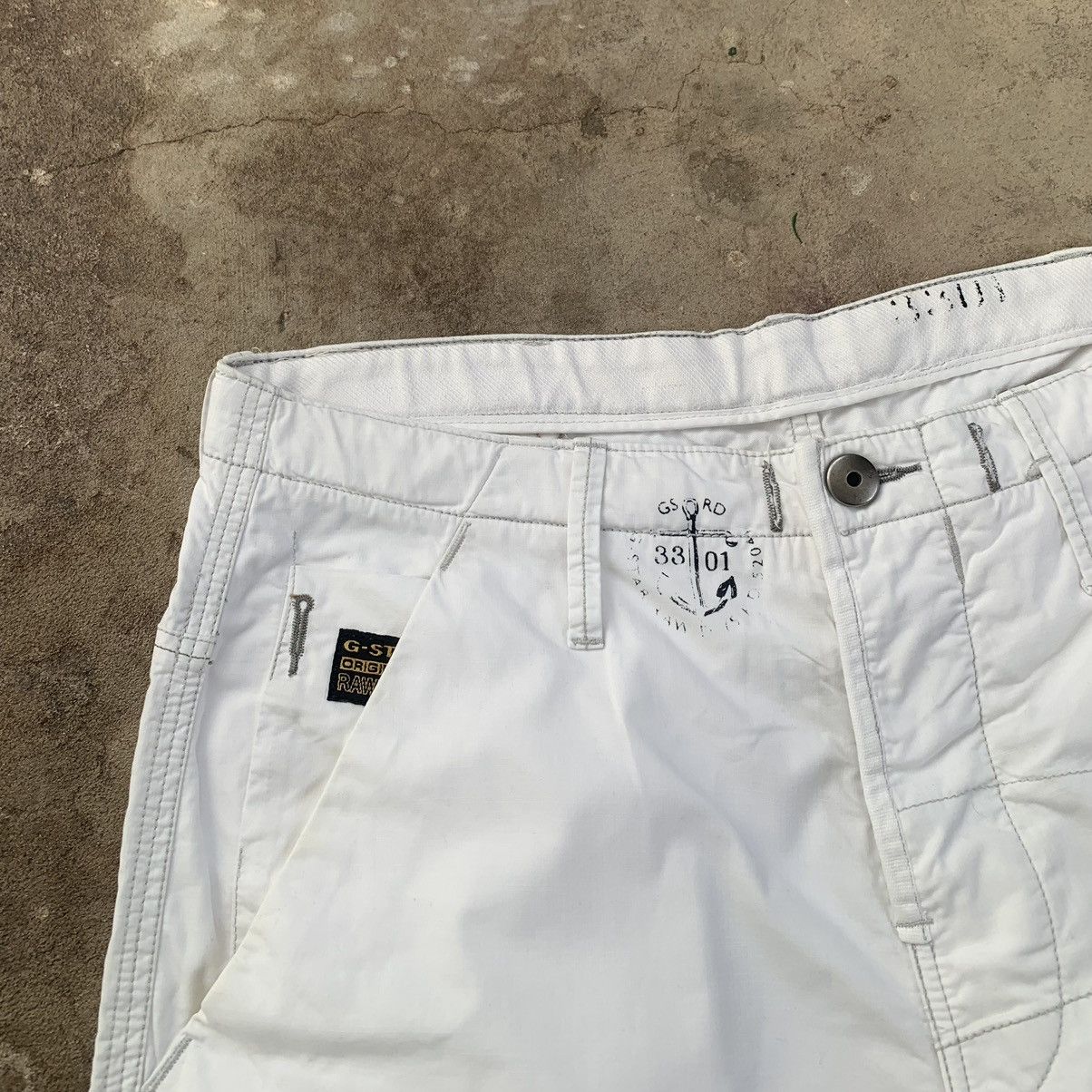G-Star × Vintage Vintage G-Star Raw Big Logo Cargo Shorts Size US 32 / EU 48 - 8 Thumbnail