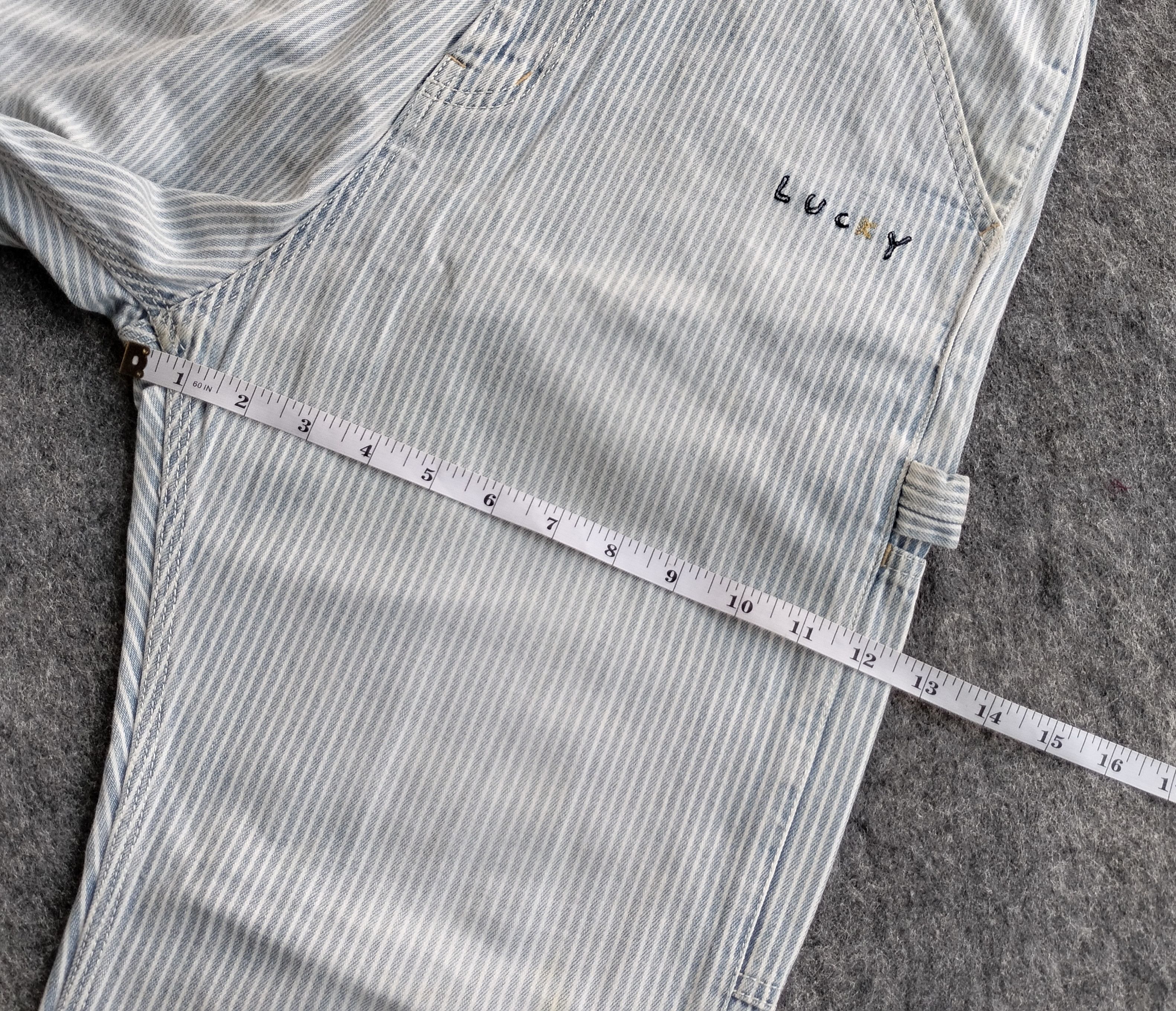 Issey Miyake Tsumori chisato "lucky" carpenter hickory pants Size US 31 - 16 Thumbnail