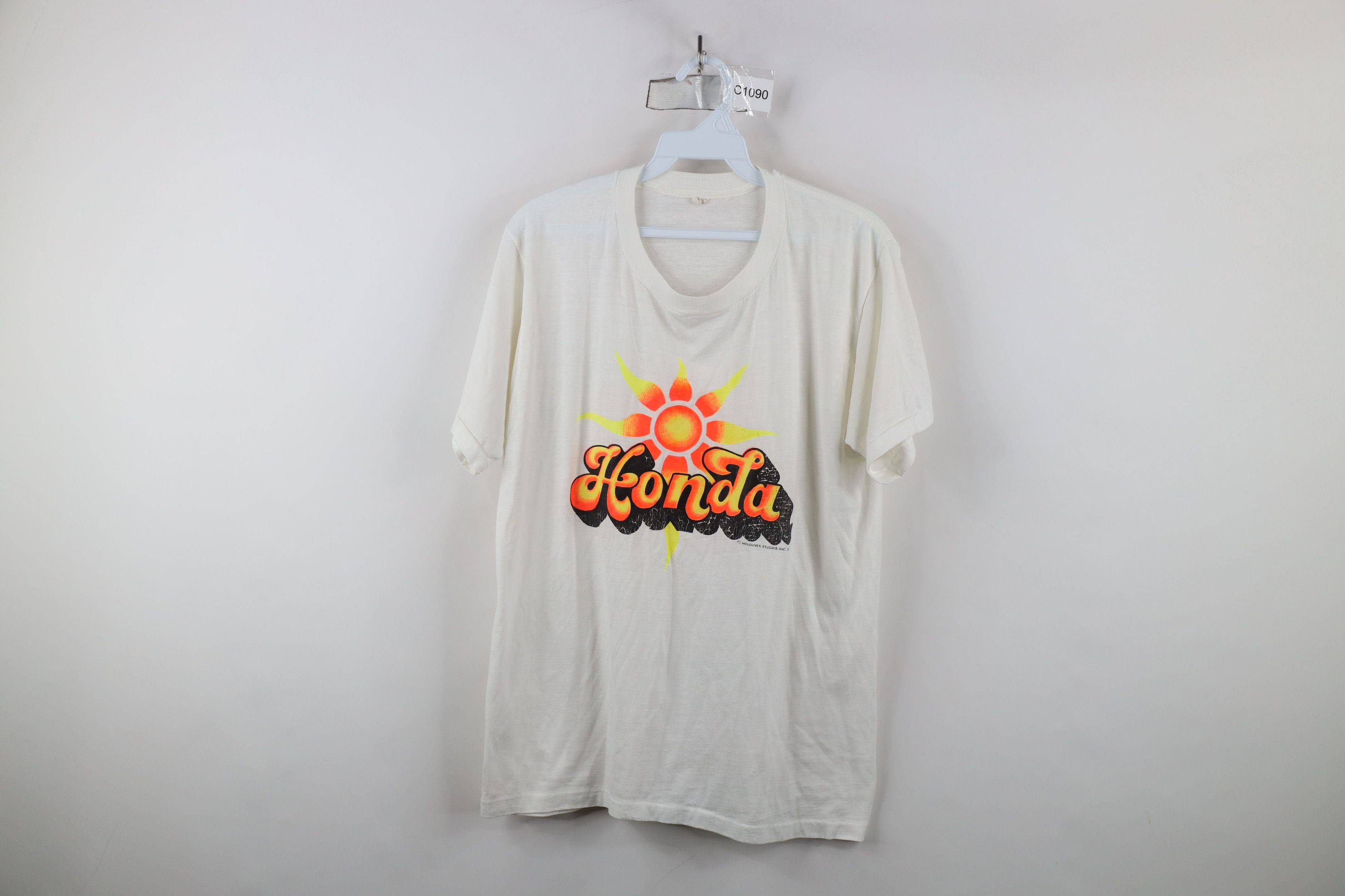 Vintage Vintage 70s Honda Motorcycle Racing Short Sleeve T-Shirt USA Size US L / EU 52-54 / 3 - 1 Thumbnail