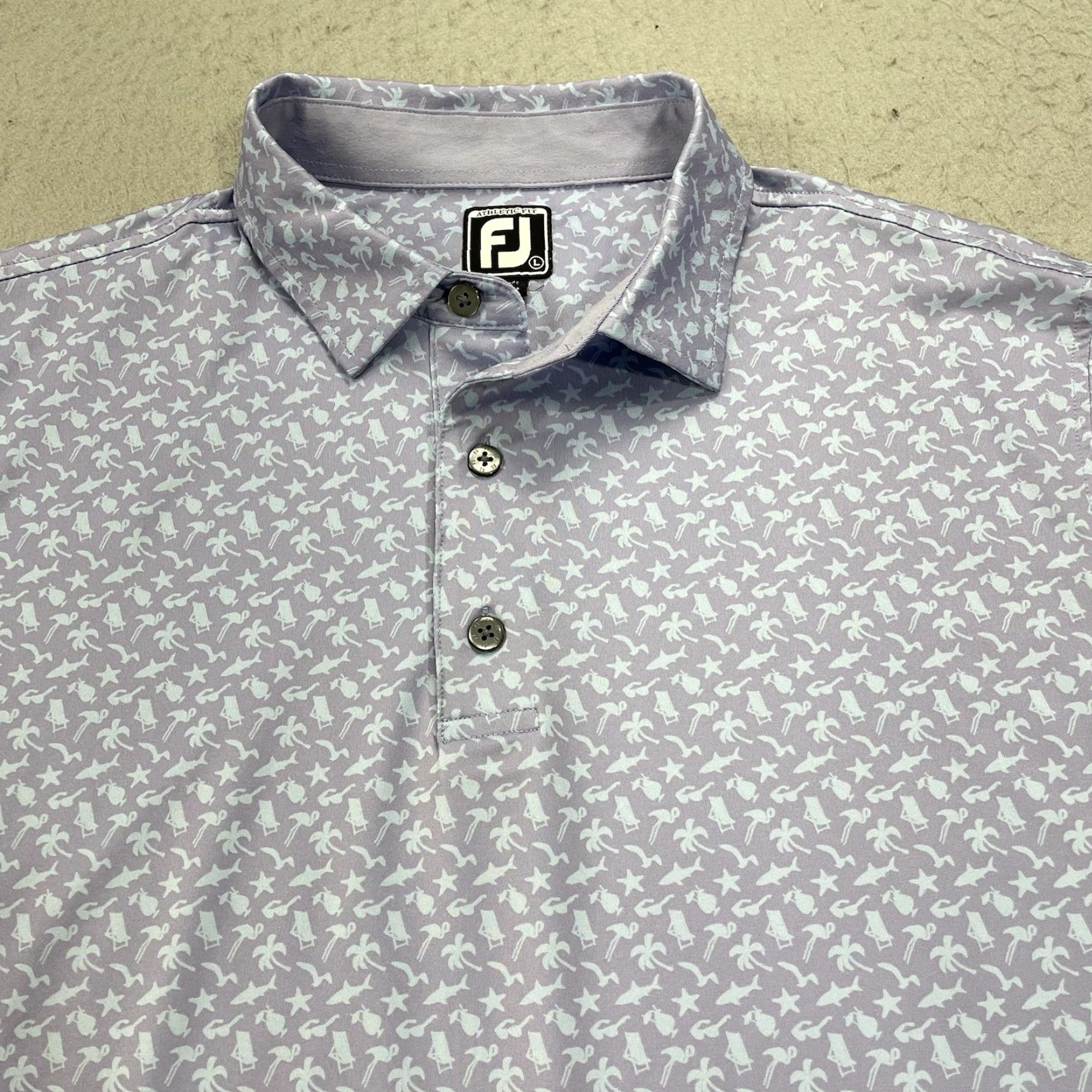 Footjoy FootJoy Polo Shirt Mens L Purple Logo Golf Polo Beach Activewear Shirt Sports Man Clothing Size US L / EU 52-54 / 3 - 2 Thumbnail