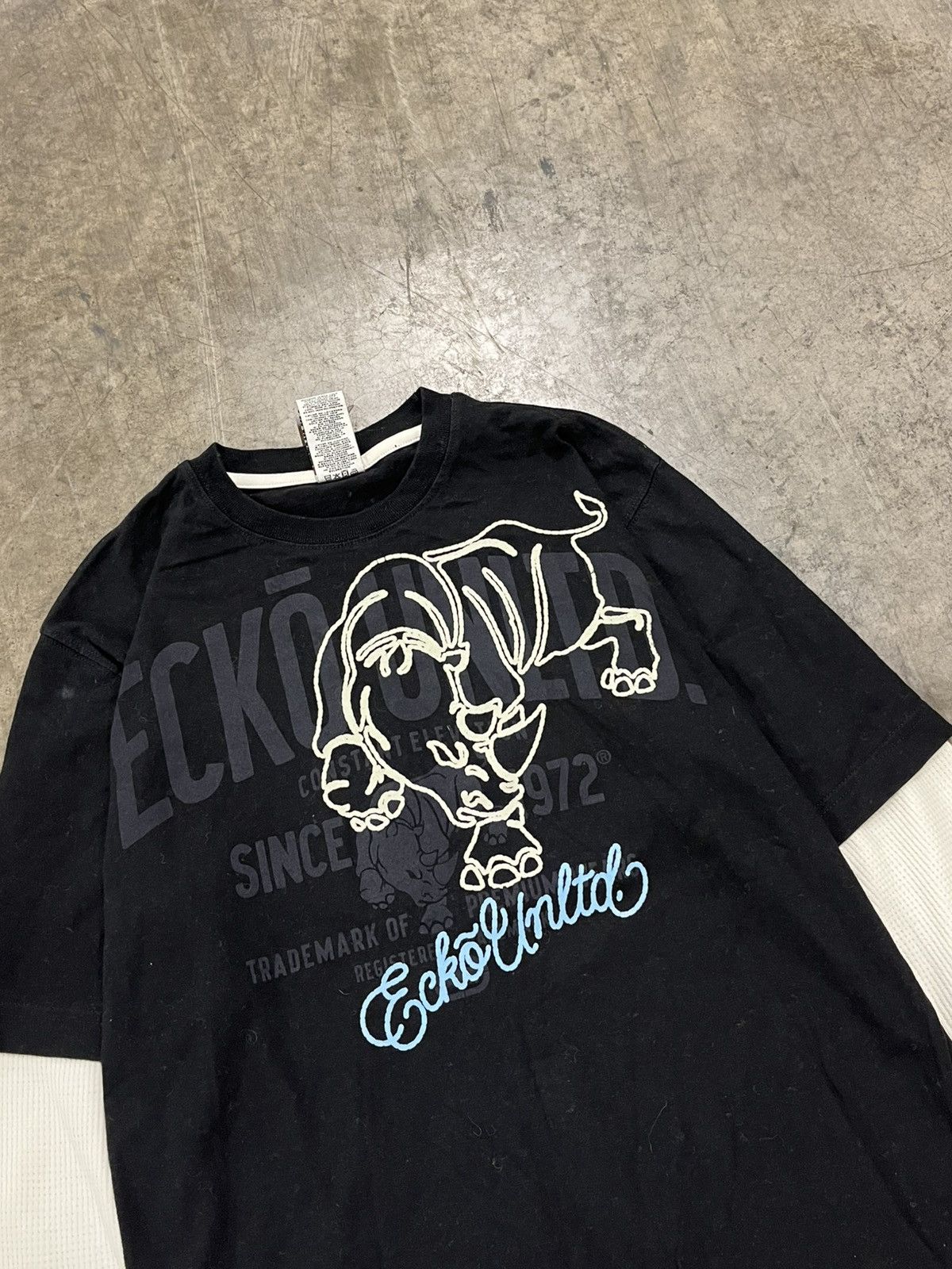 Ecko Unltd. × Vintage Ecko y2k layerd thermal longsleeve tee shirt hype rare Size US L / EU 52-54 / 3 - 3 Thumbnail